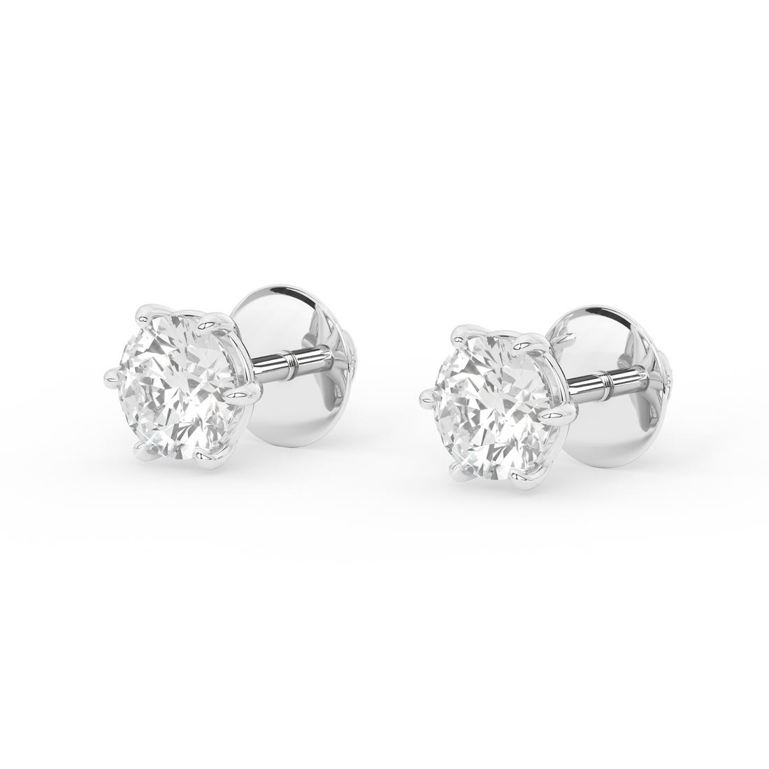 3 CT Regal Apex Solitaire Earrings
