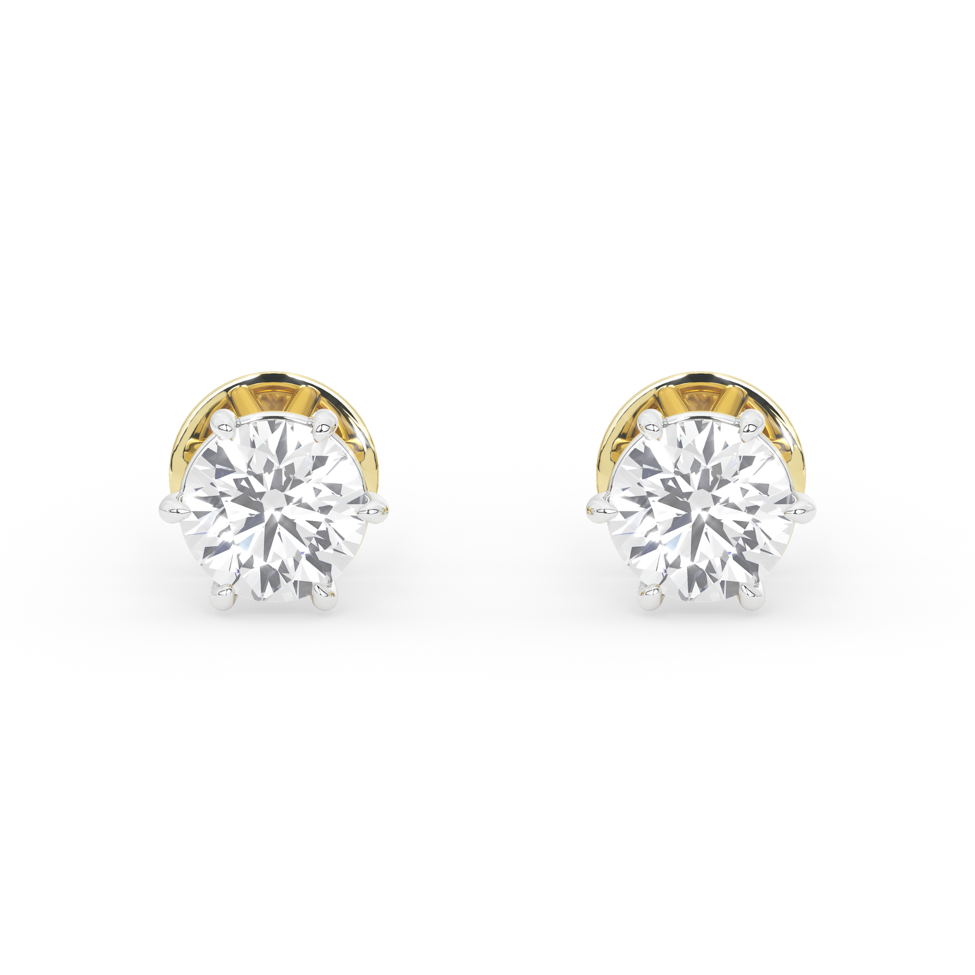 3 Carat Regal Apex Solitaire Earrings