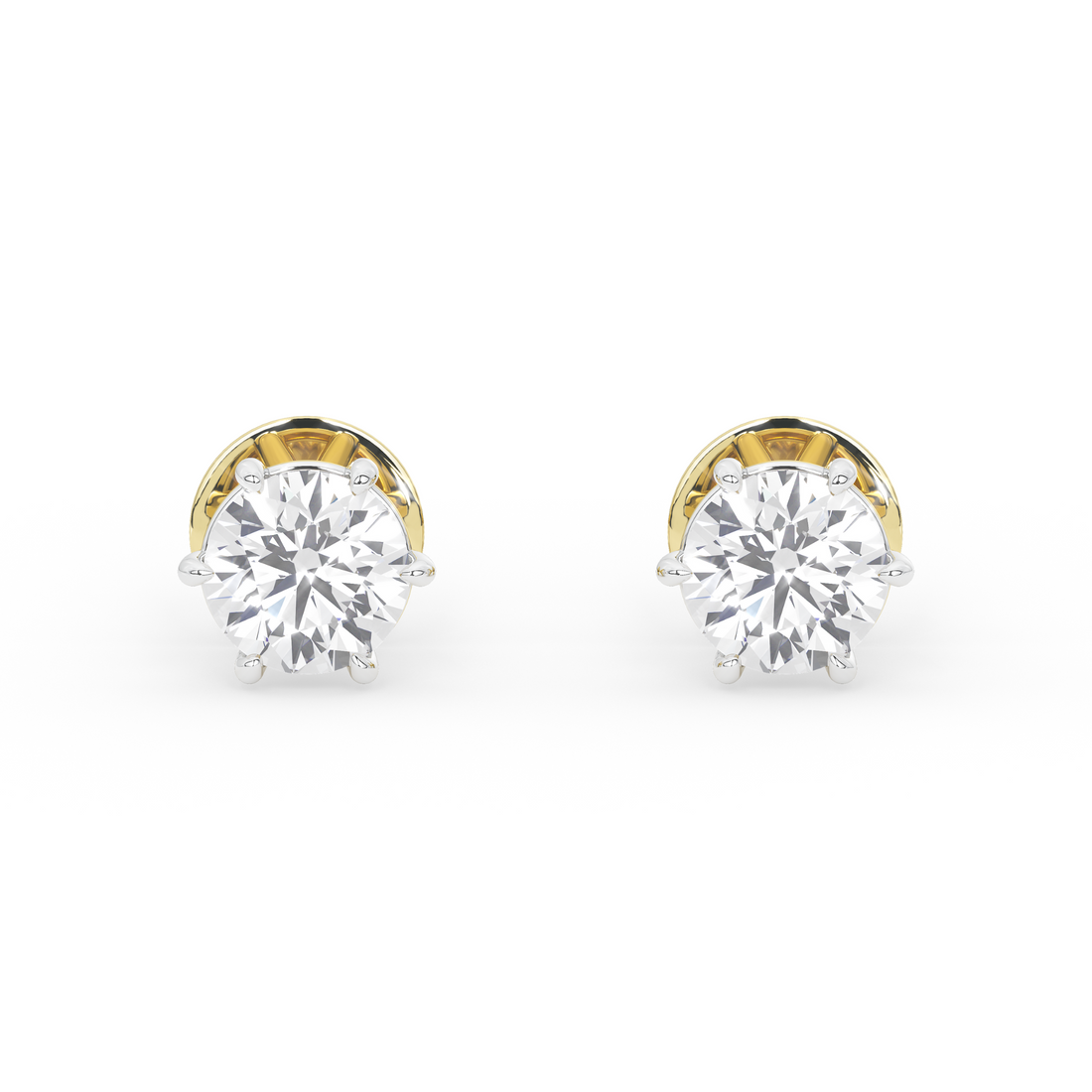 3 CT Regal Apex Solitaire Earrings