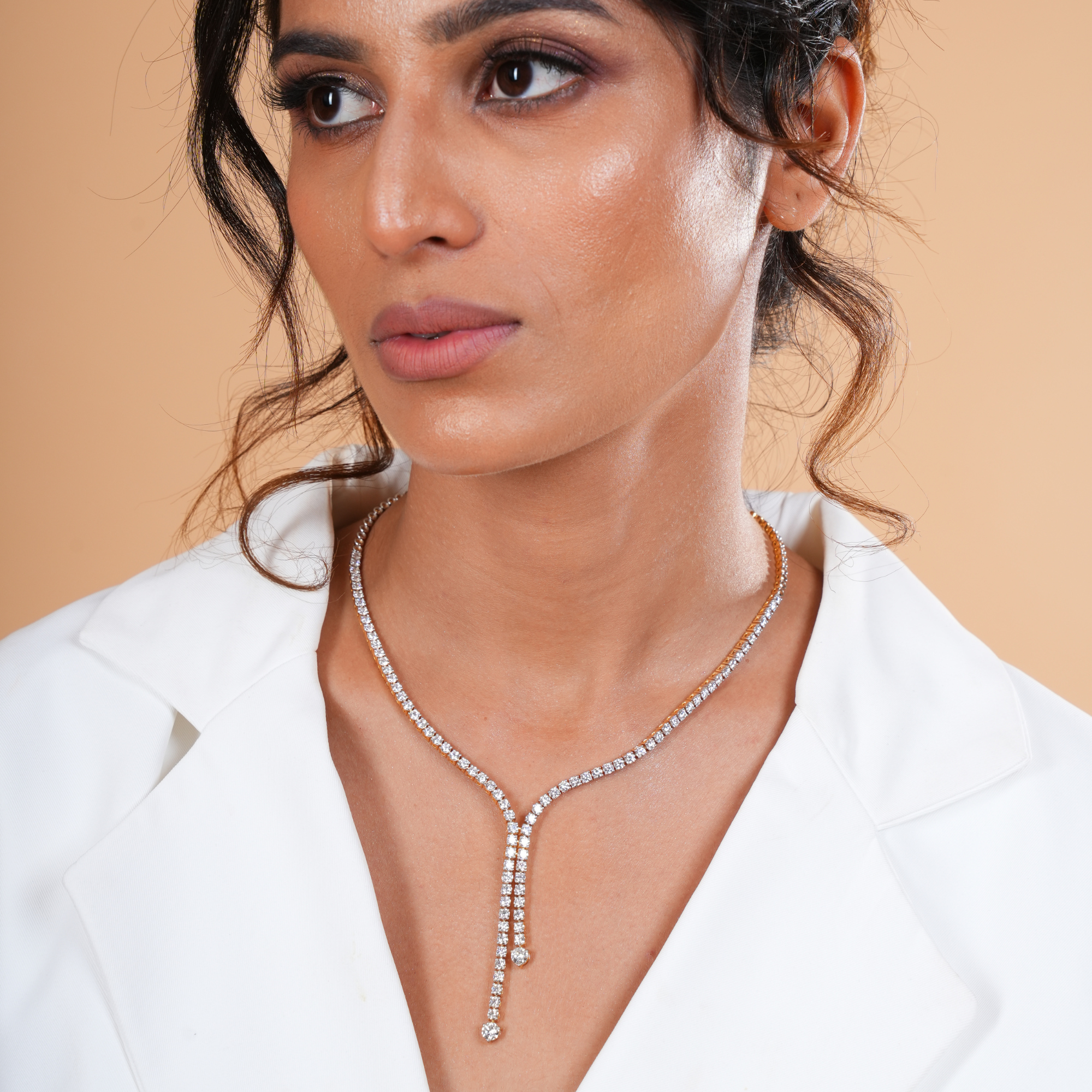 Clarina Drop Diamond Necklace