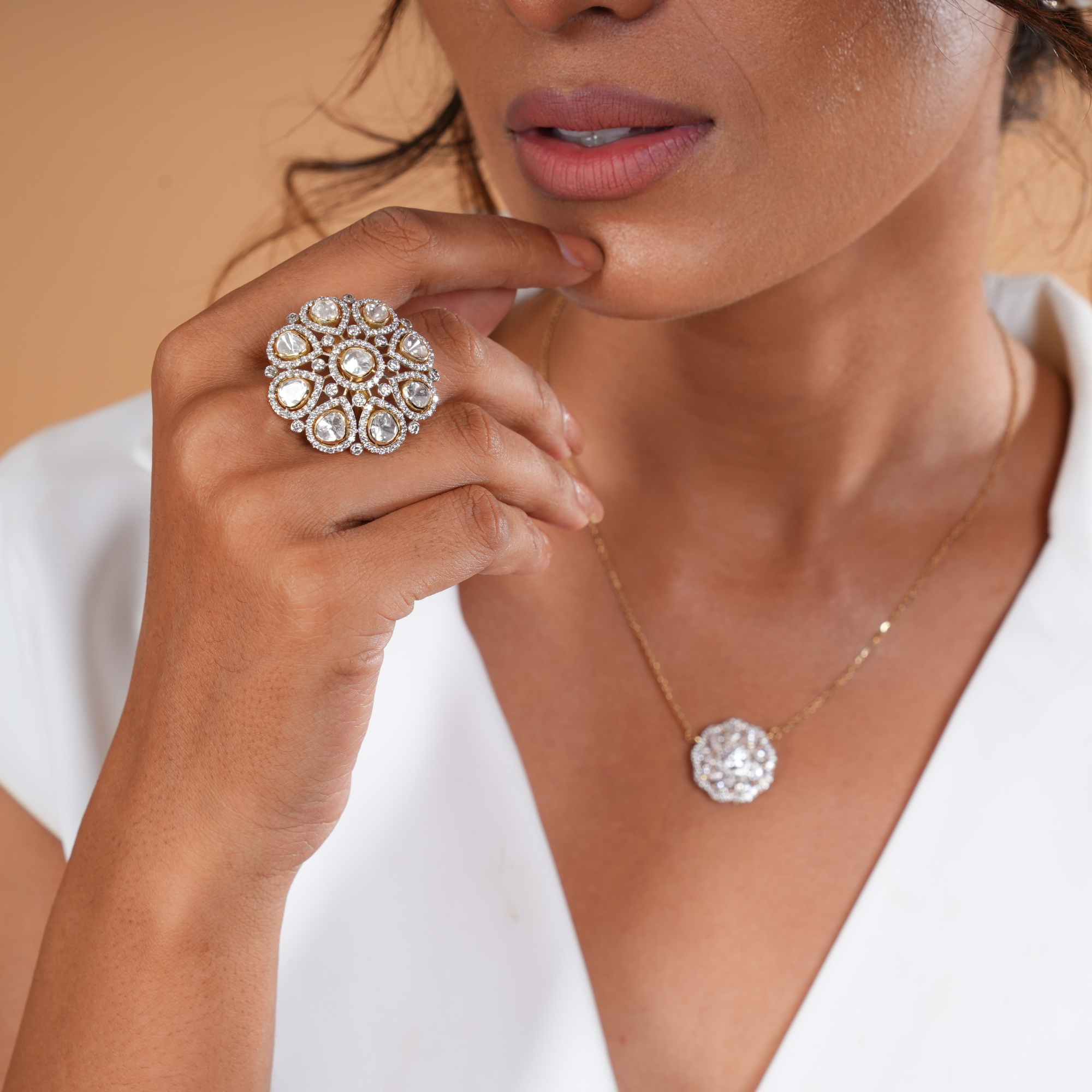 Eleanor’s Majestic Lab Grown Polki Ring