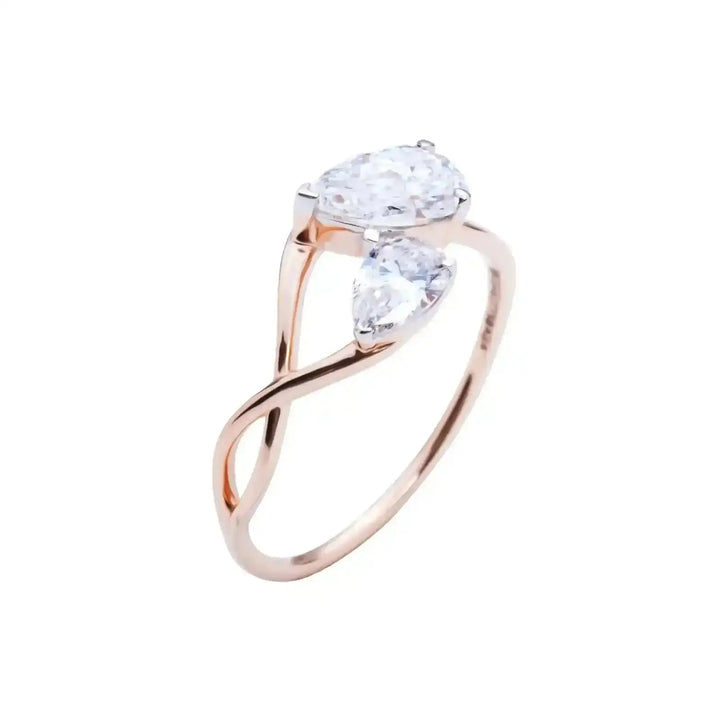 Dancing Duo Diamond Ring