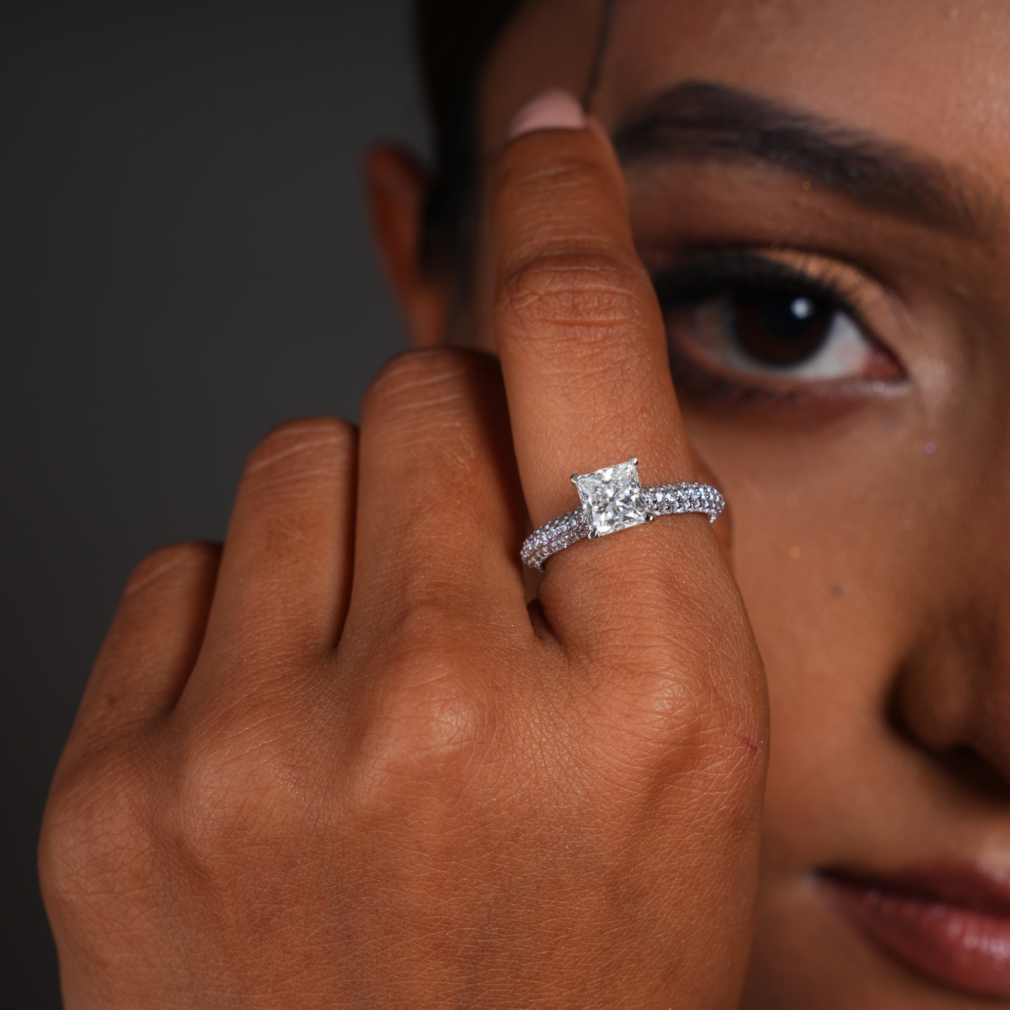 1.5 CT Aetheria Princess Cut Engagement Ring