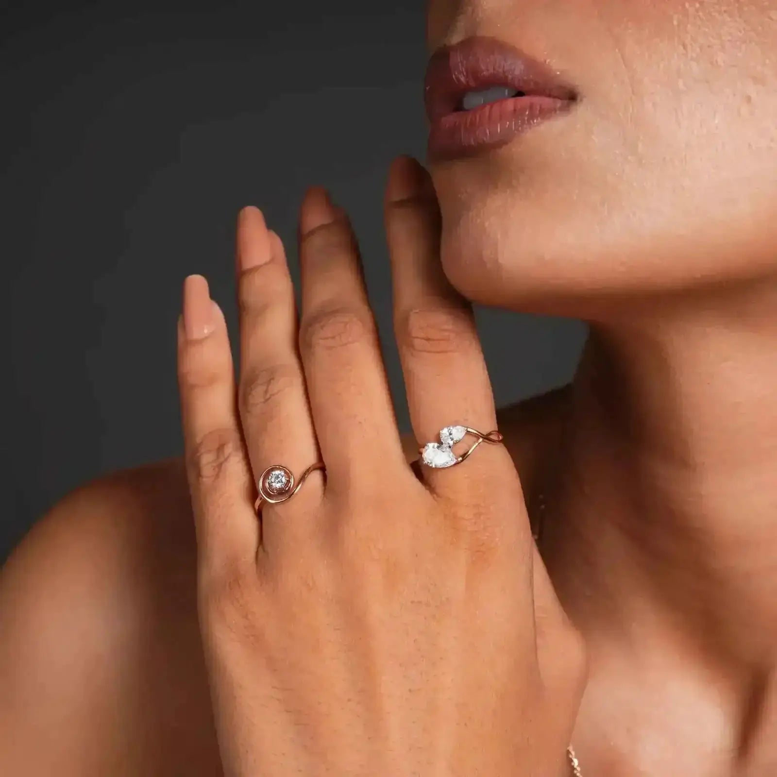 Dancing Duo Diamond Ring