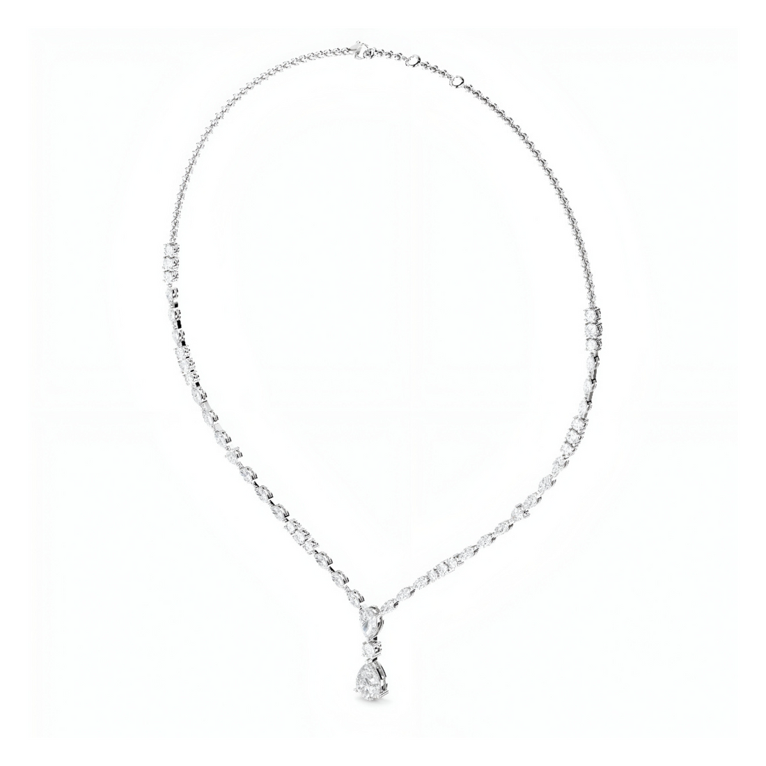 Phoenix Lace Tear Drop Diamond Necklace