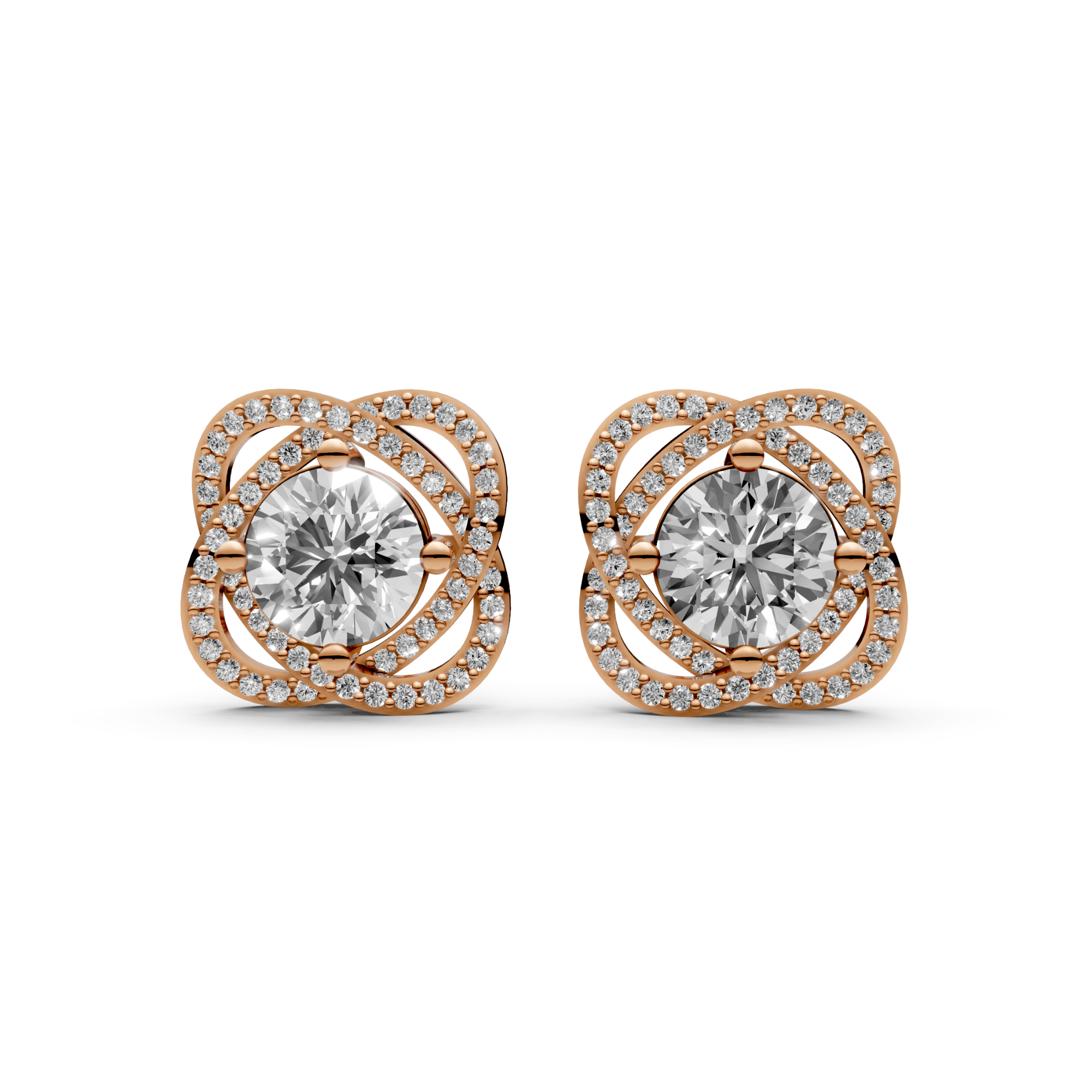 2.4 Carat Round Solitaire with Detachable Floral Jacket