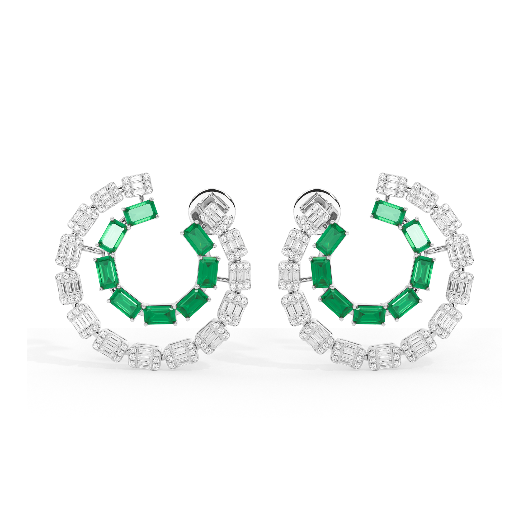 Verdigris Diamond Drop Earrings