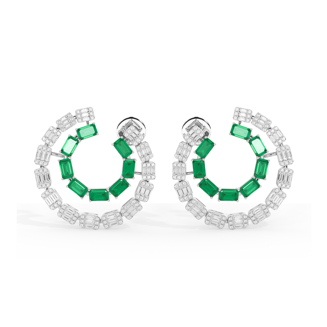 Verdigris Diamond Drop Earrings