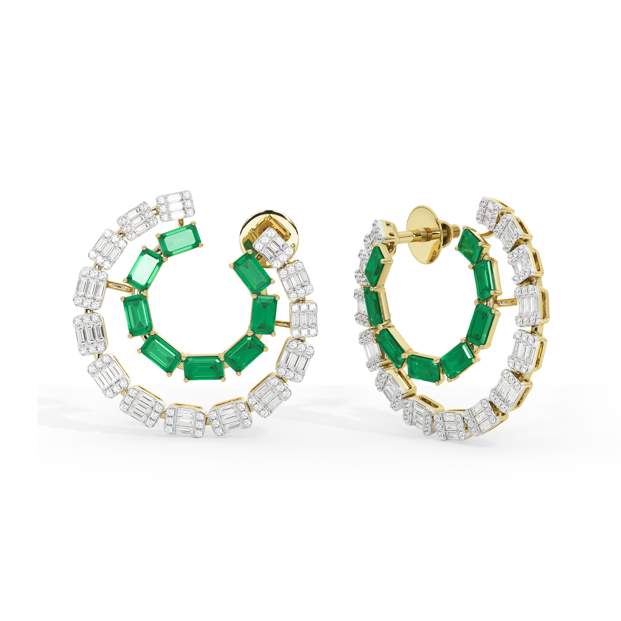 Verdigris Diamond Drop Earrings