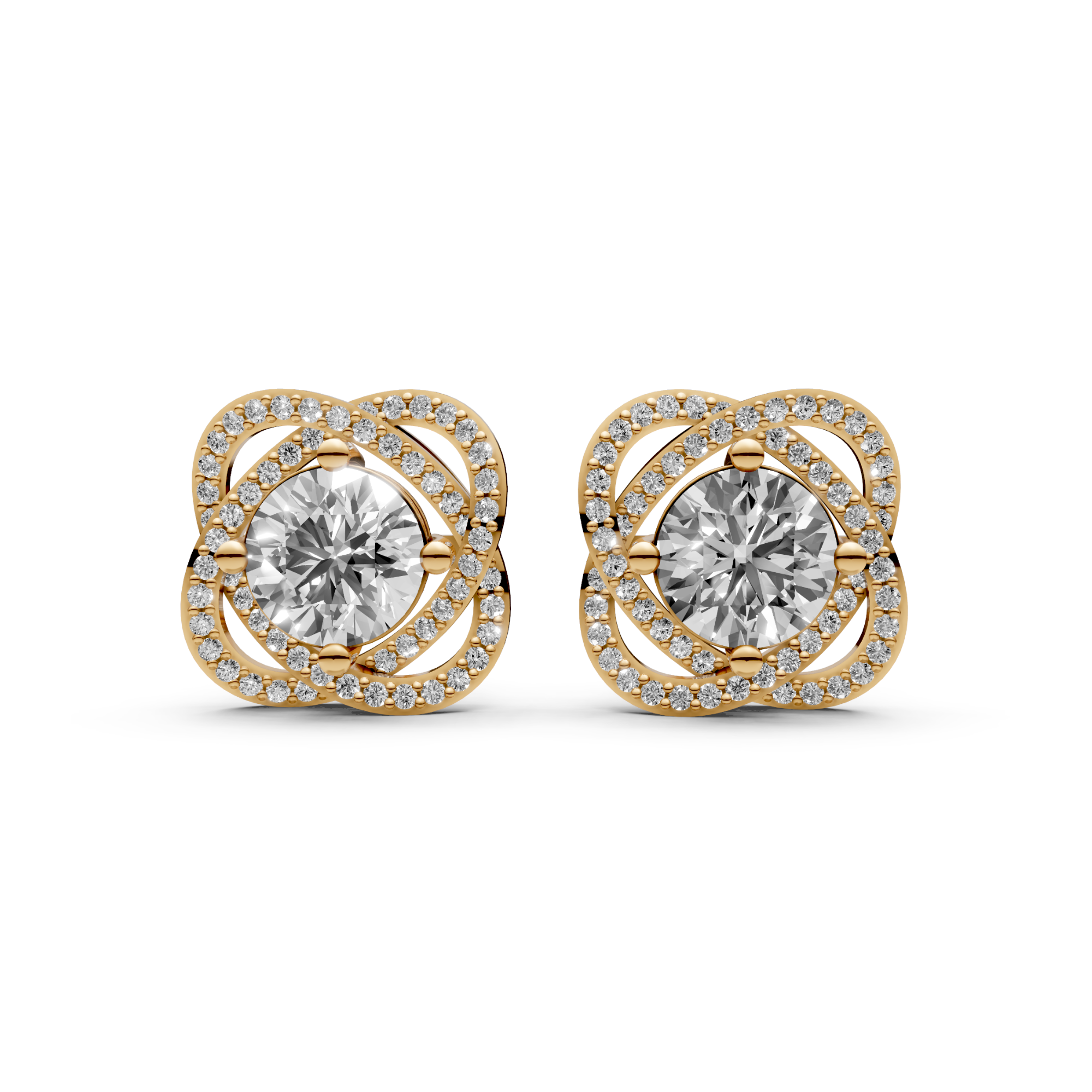 2.4 Carat Round Solitaire with Detachable Floral Jacket