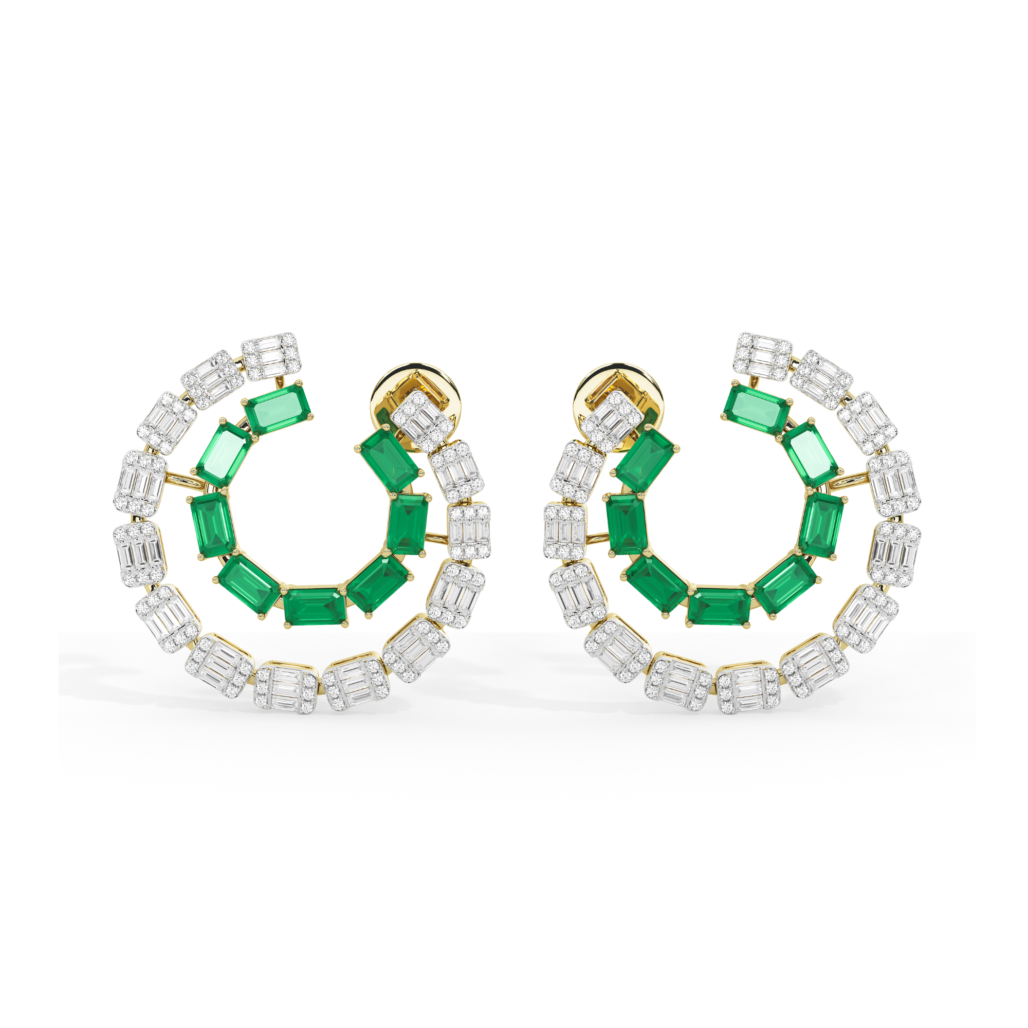 Verdigris Diamond Drop Earrings