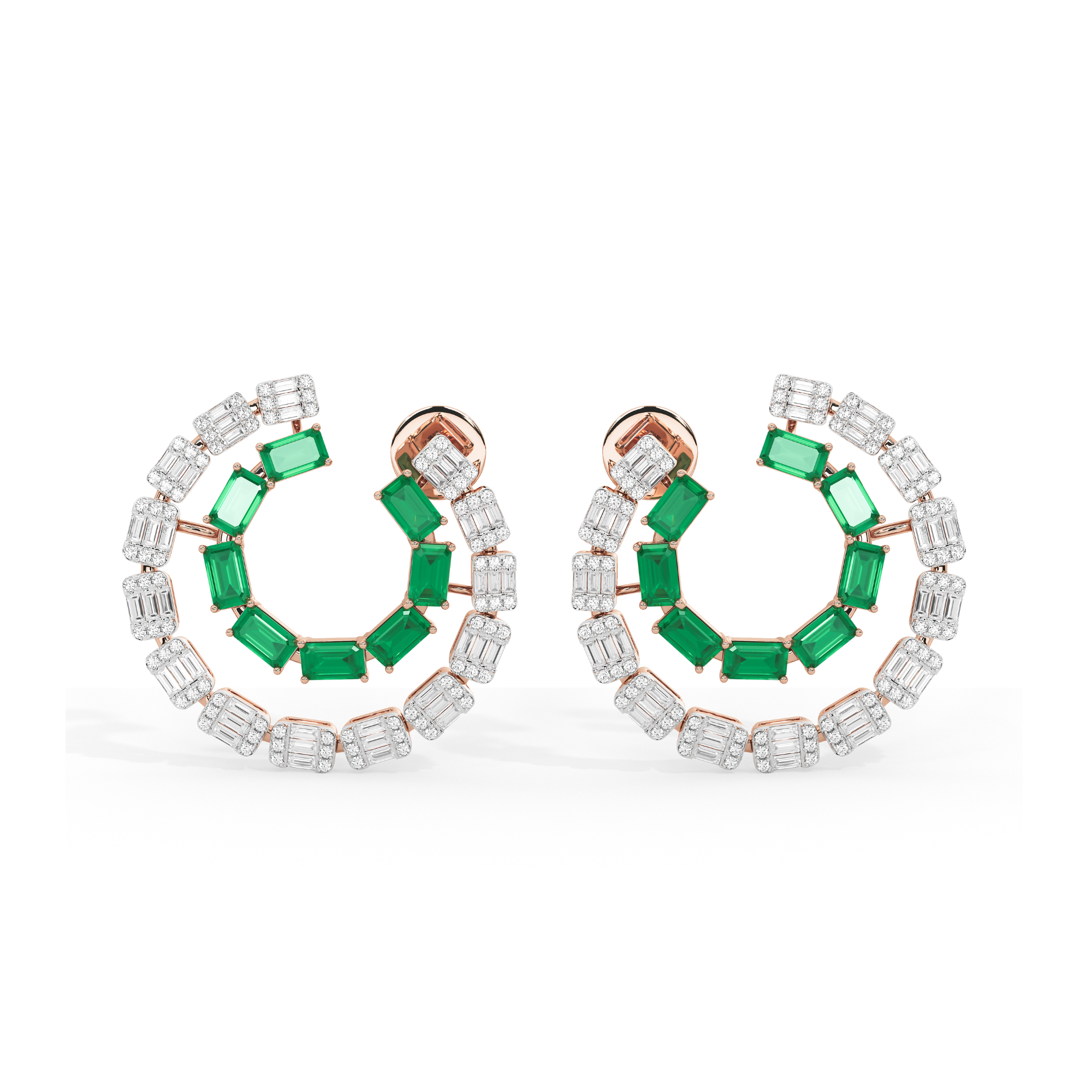 Verdigris Diamond Drop Earrings