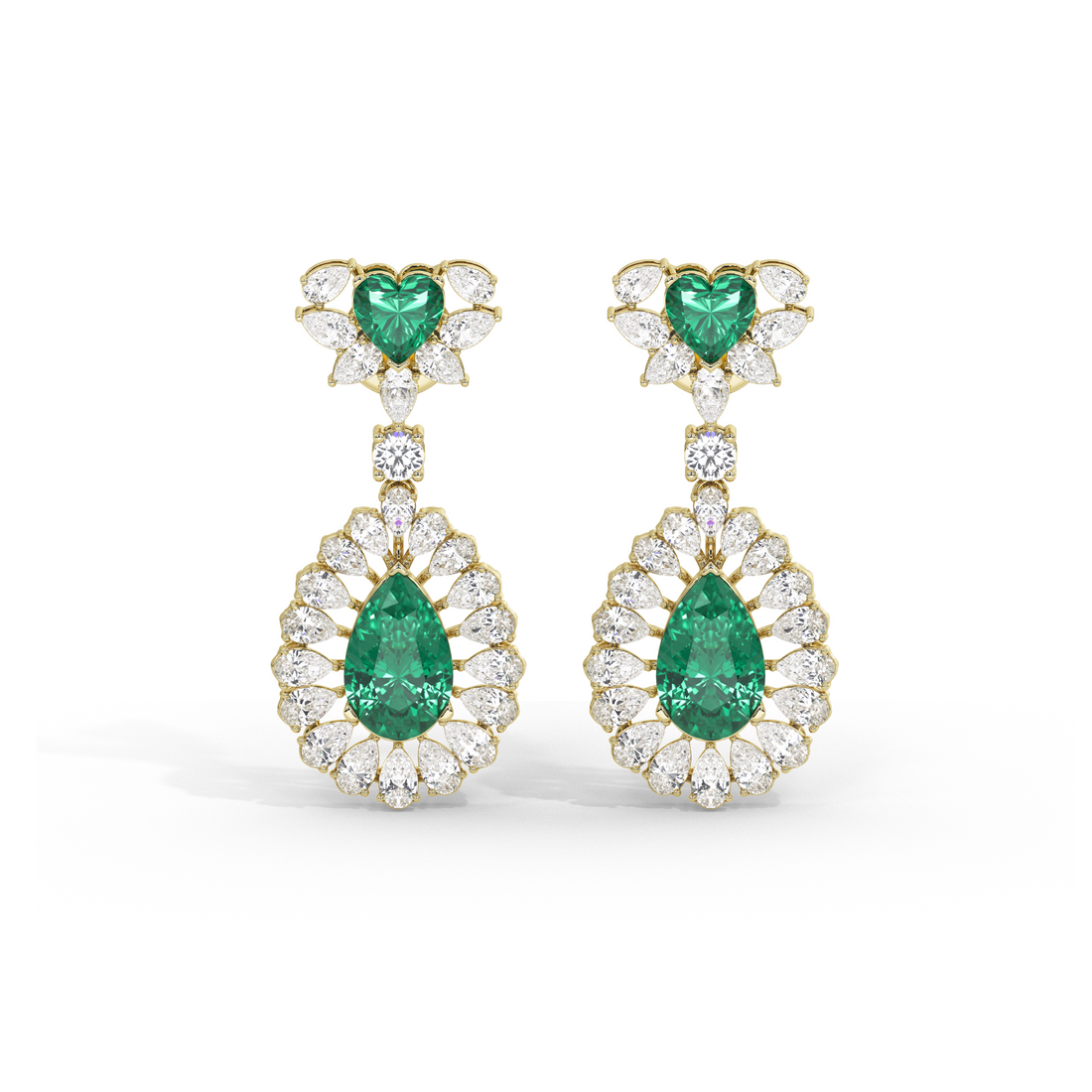 Verdant Moon Diamond Earrings
