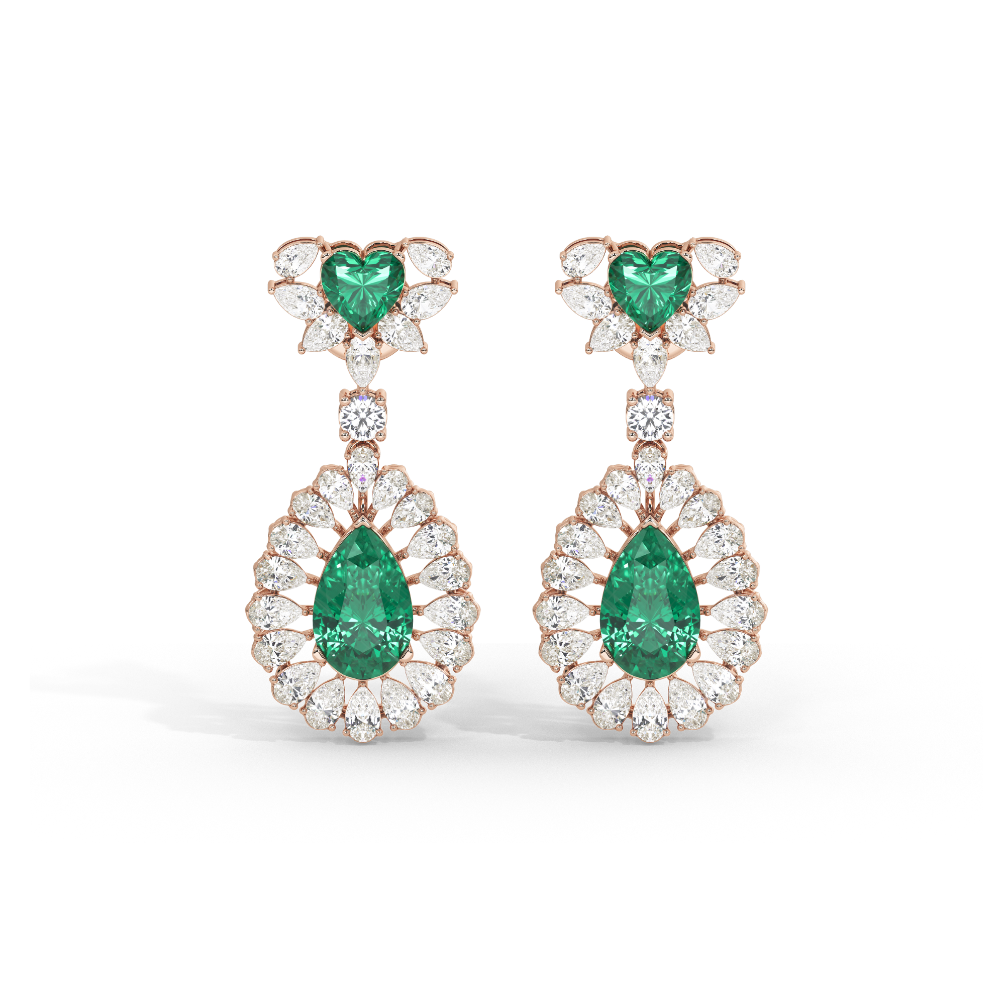 Verdant Moon Diamond Earrings