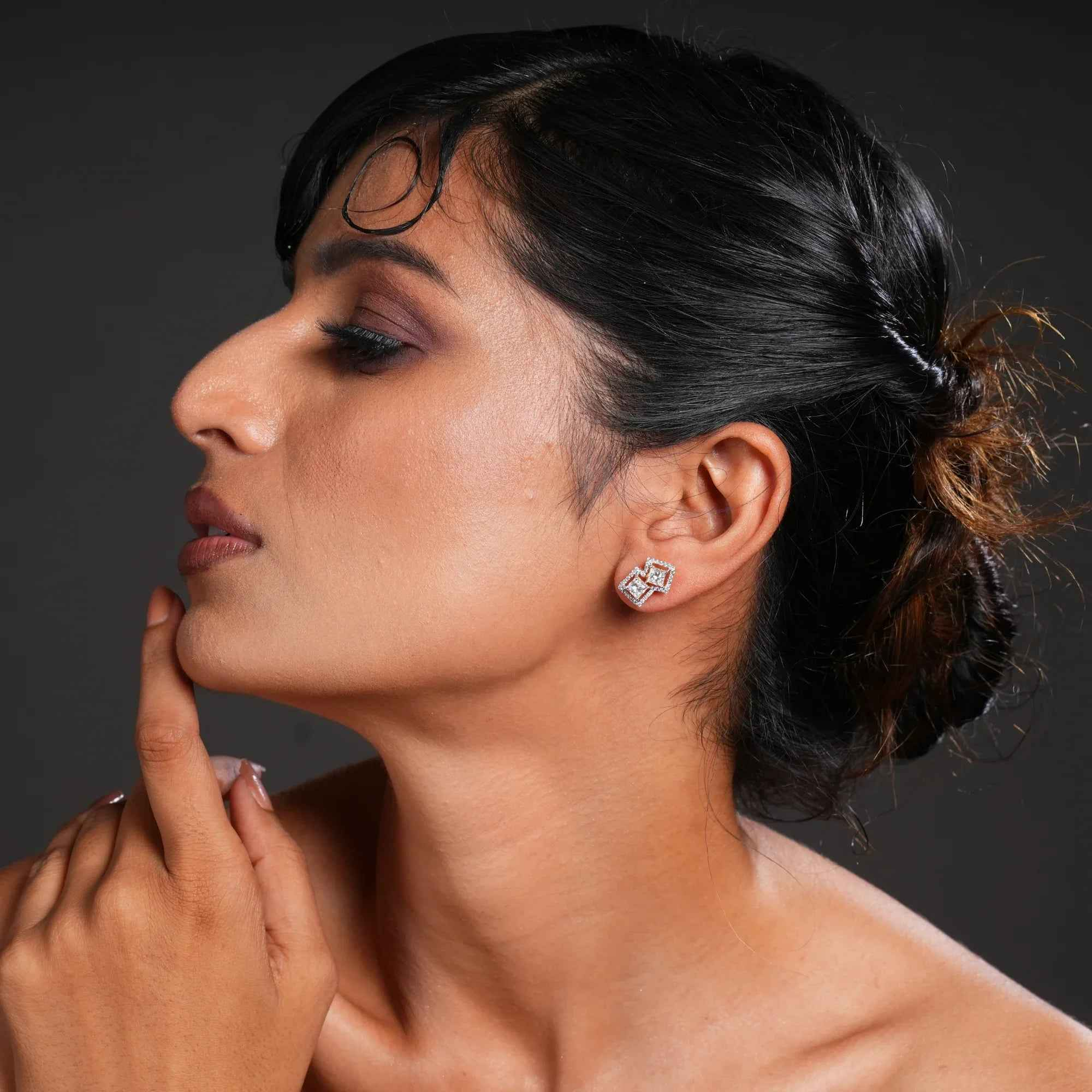 Passion Pair Princess Cut Diamond Earrings