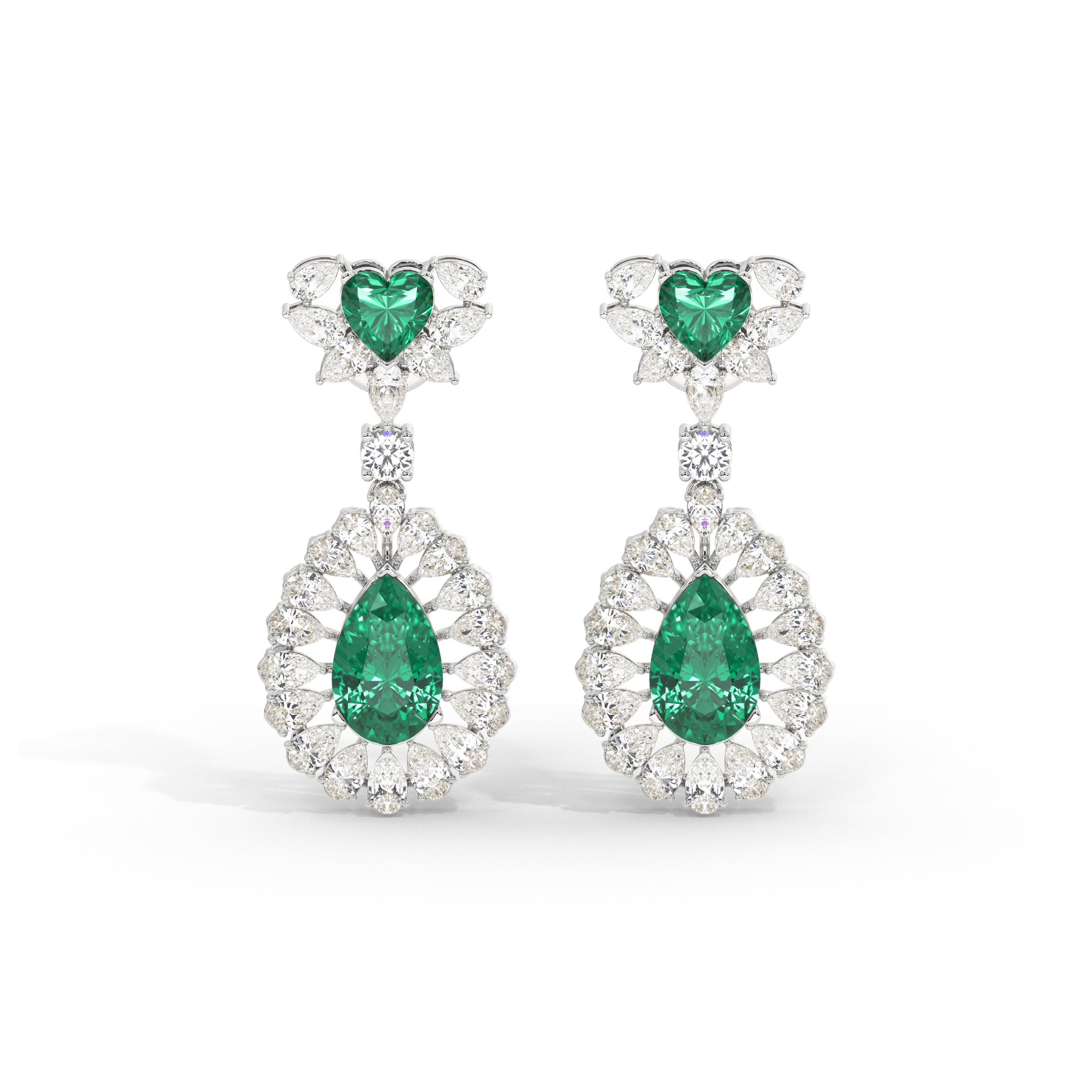 Verdant Moon Diamond Earrings