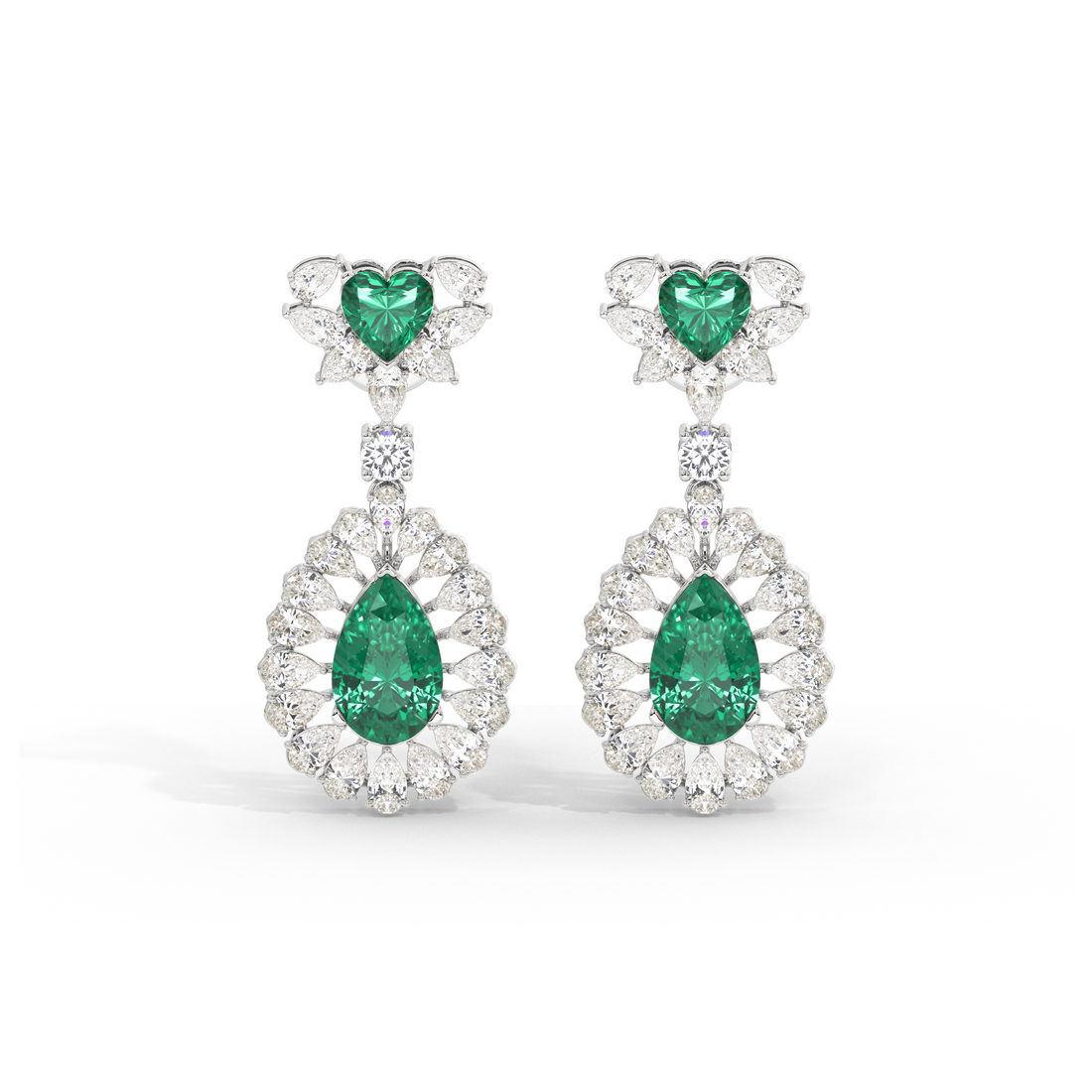 Verdant Moon Diamond Earrings