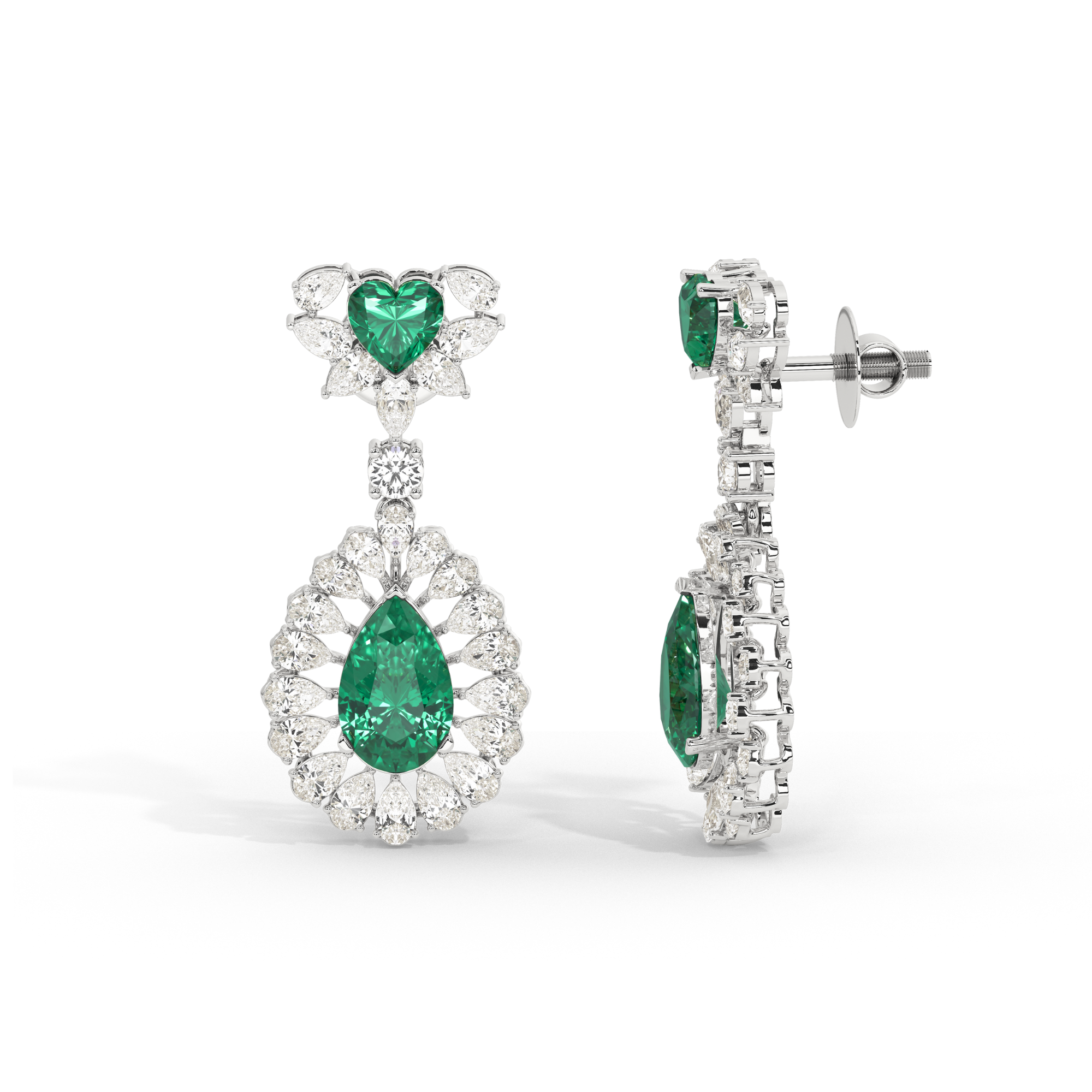 Verdant Moon Diamond Earrings