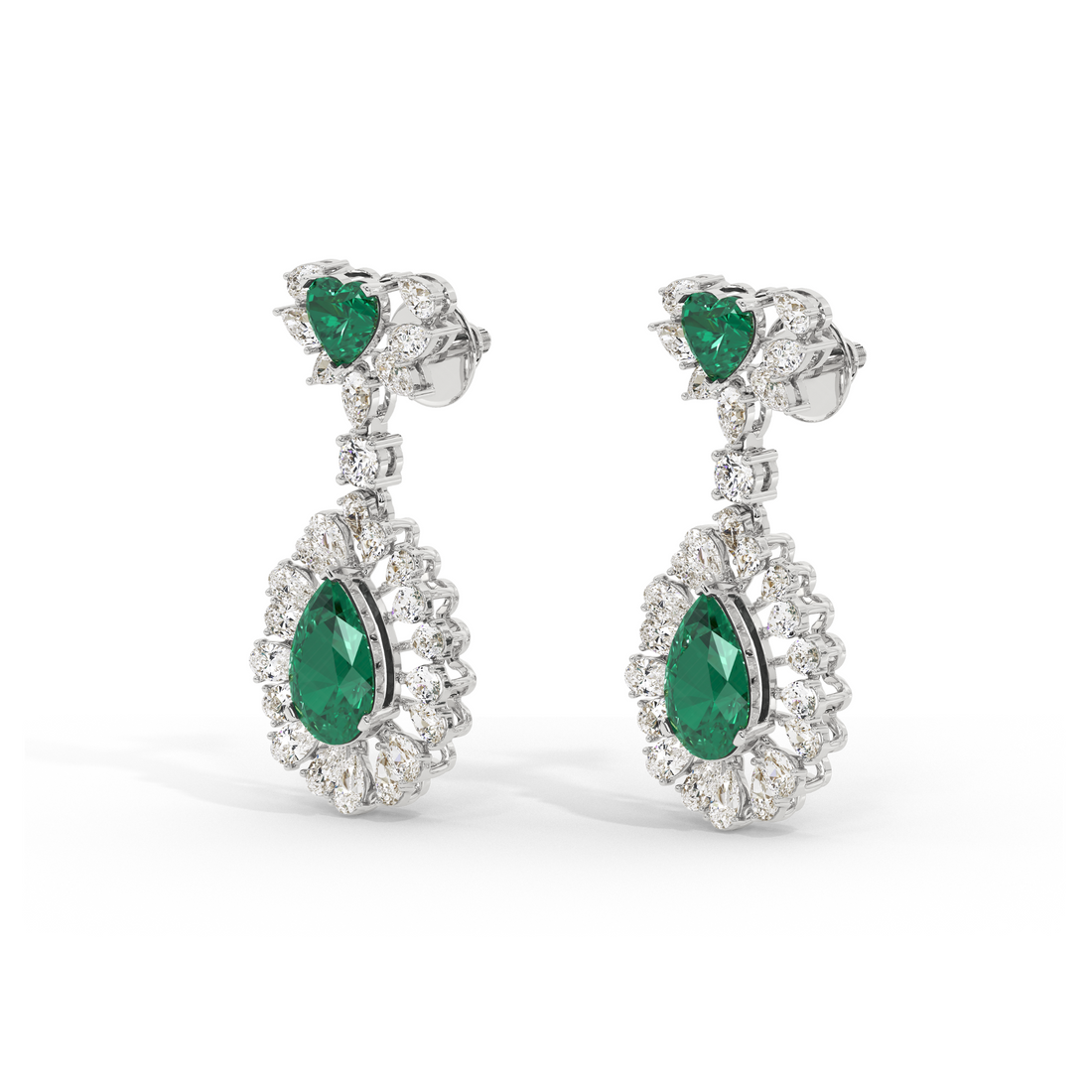 Verdant Moon Diamond Earrings