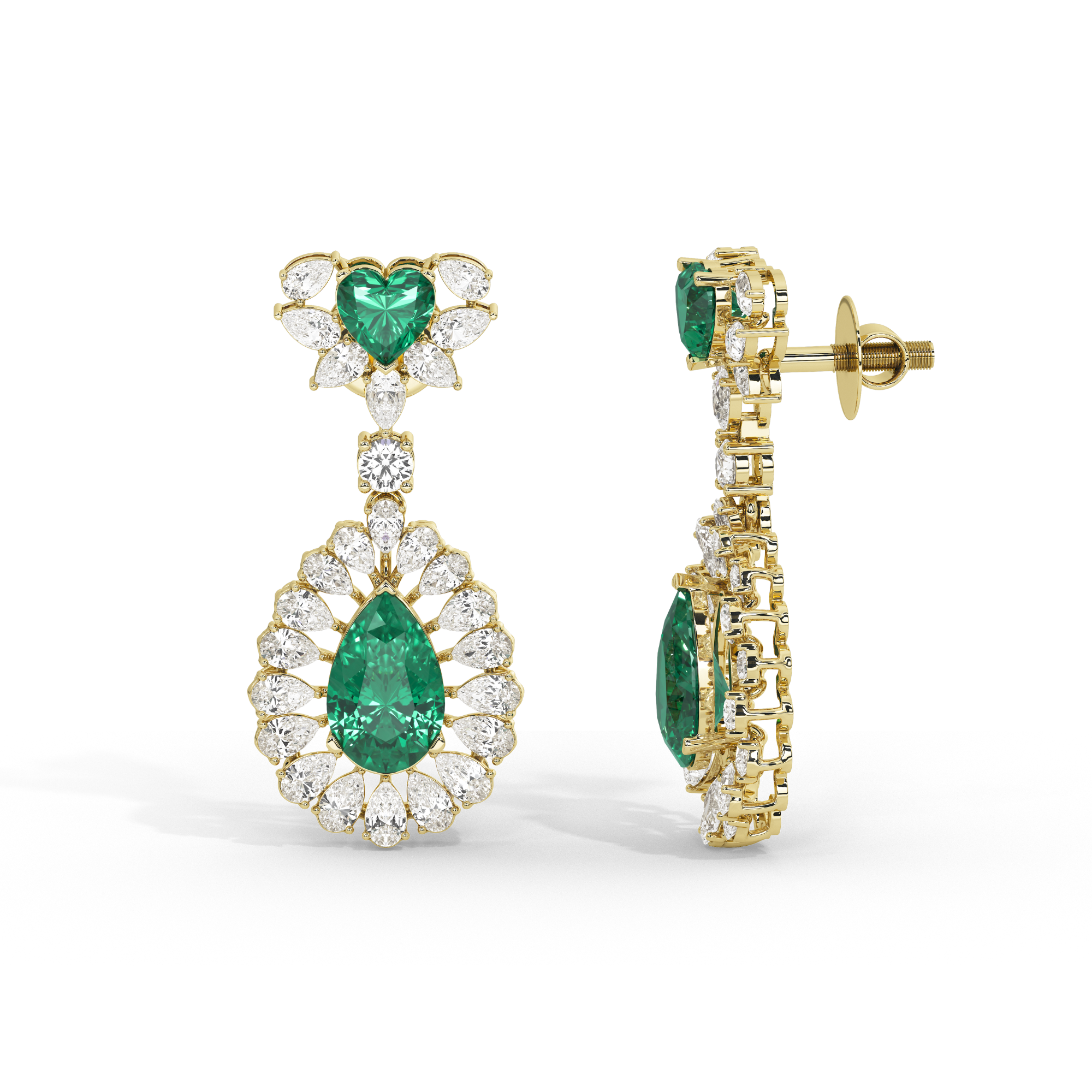 Verdant Moon Diamond Earrings