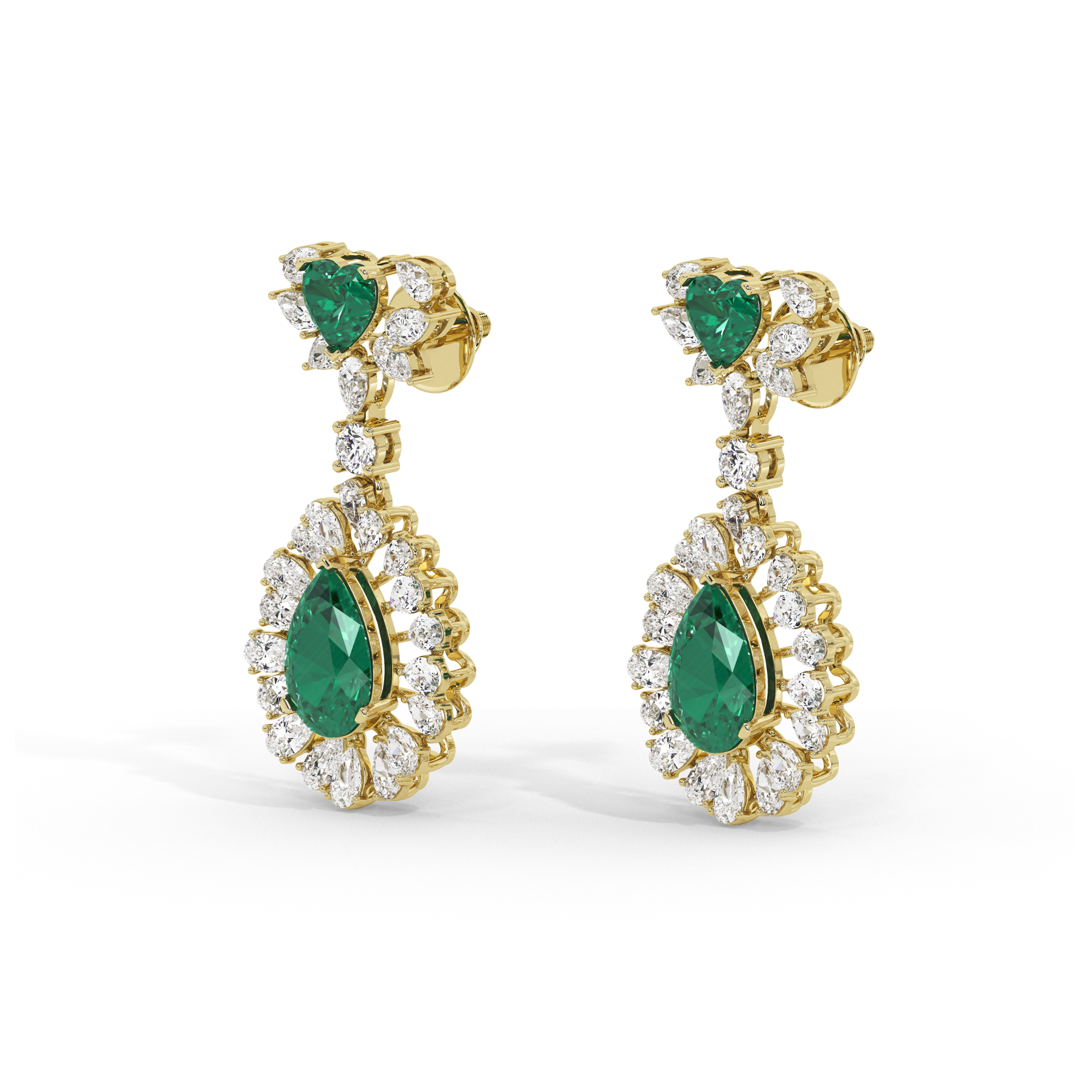 Verdant Moon Diamond Earrings
