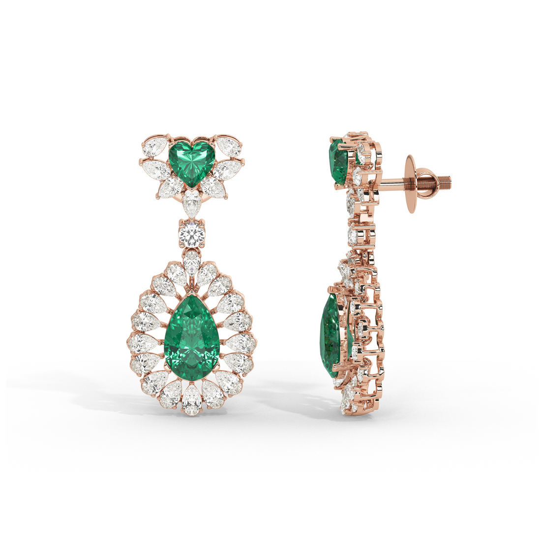Verdant Moon Diamond Earrings