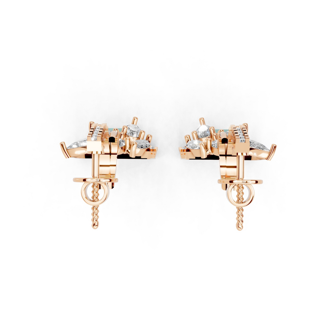 Verdant Foliage Square Diamond Drops