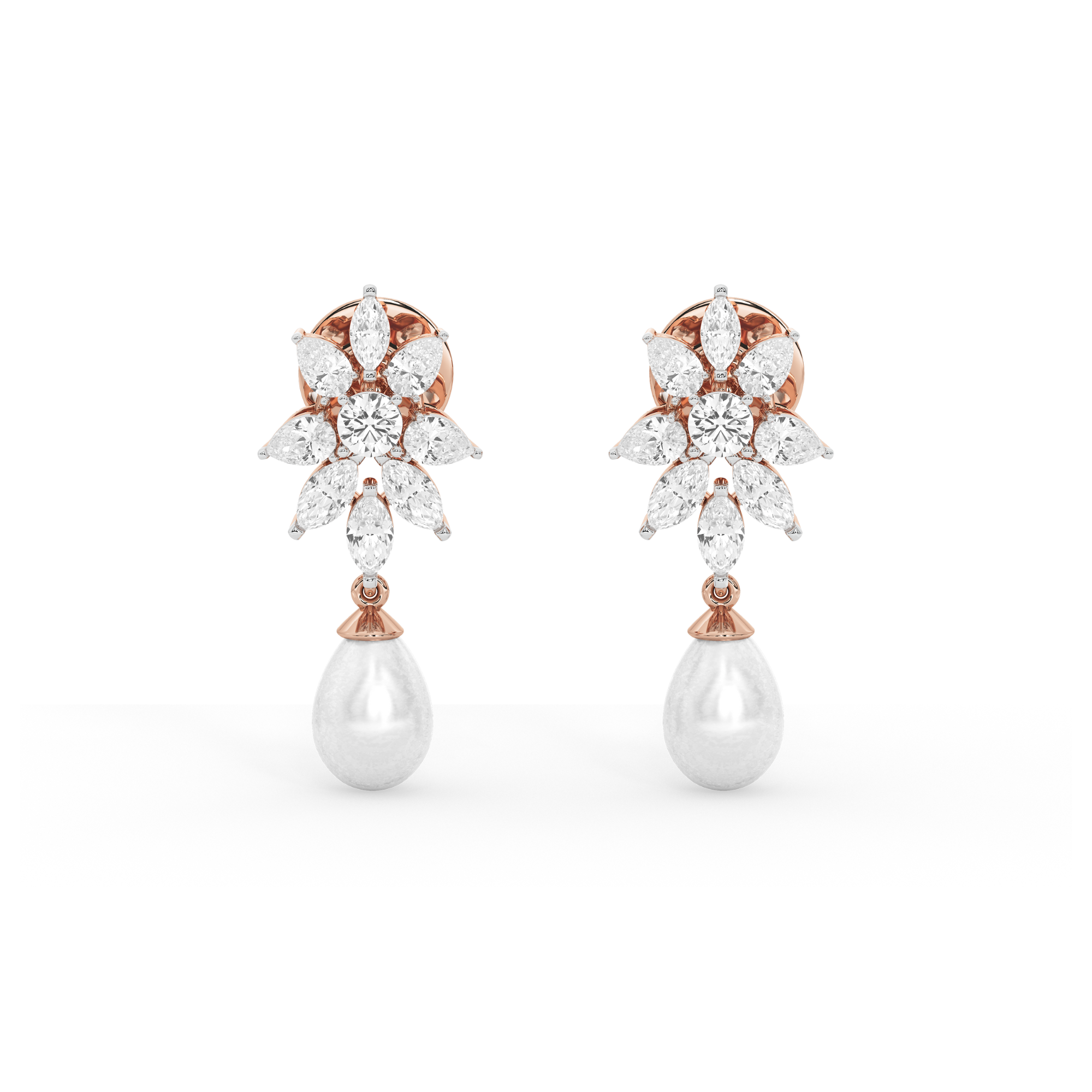 Modern Quintessence Pearl Drop Earrings