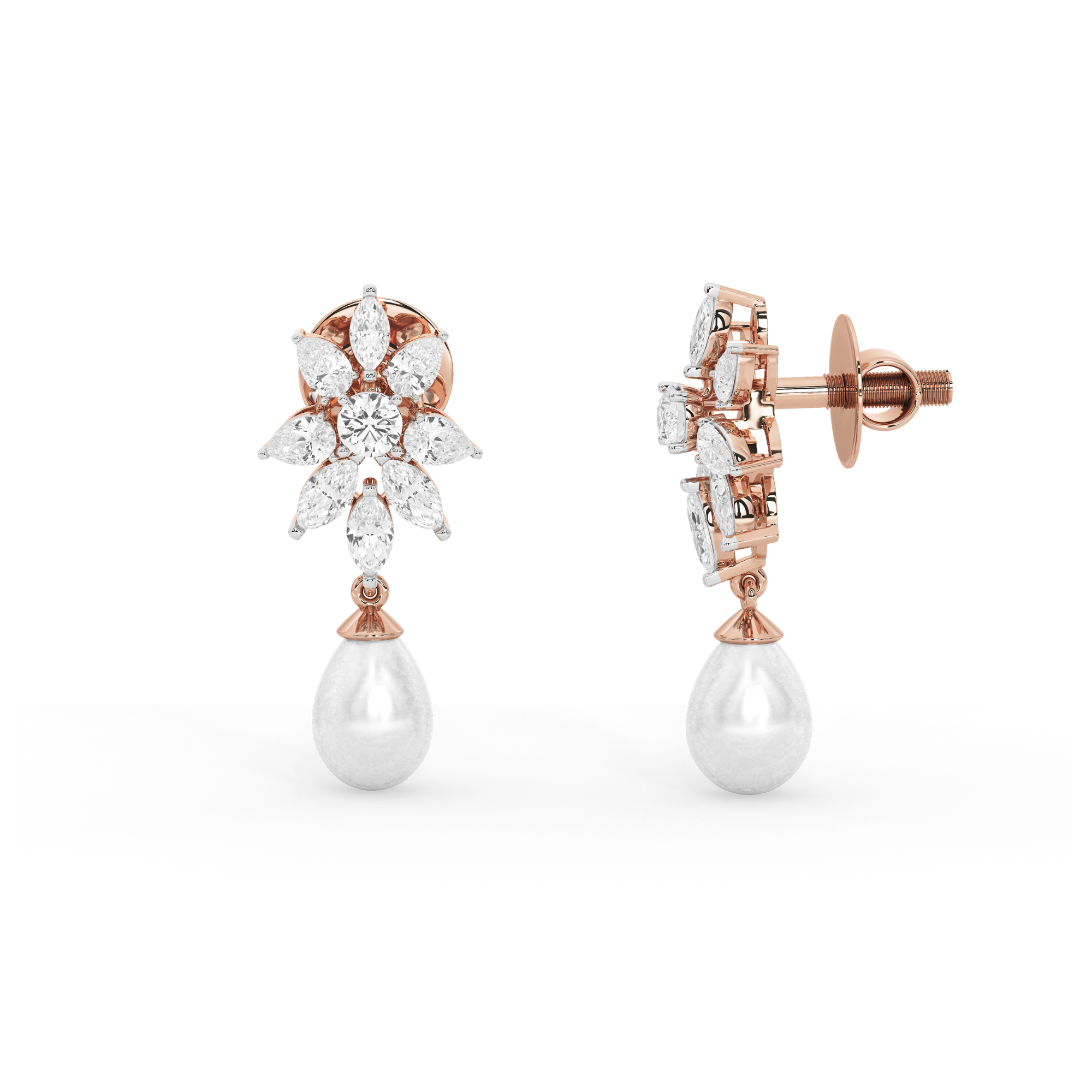 Modern Quintessence Pearl Drop Earrings