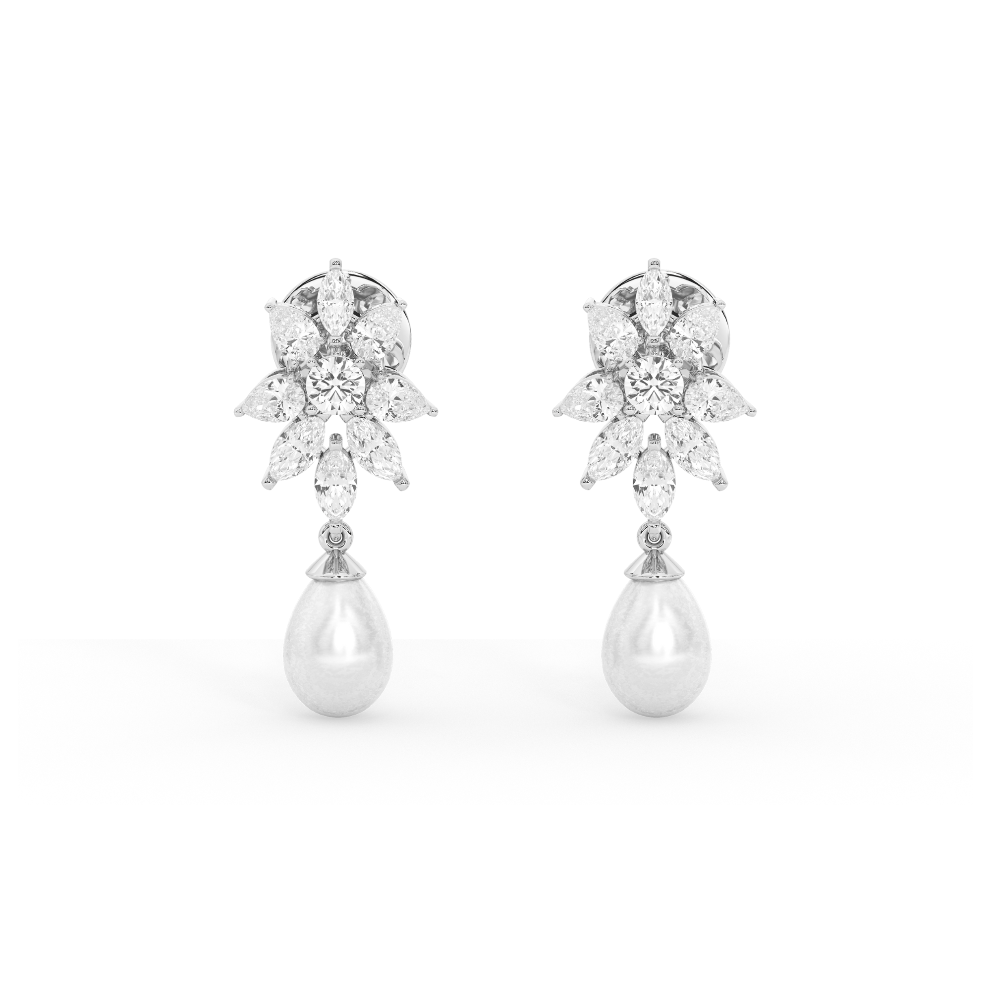Modern Quintessence Pearl Drop Earrings