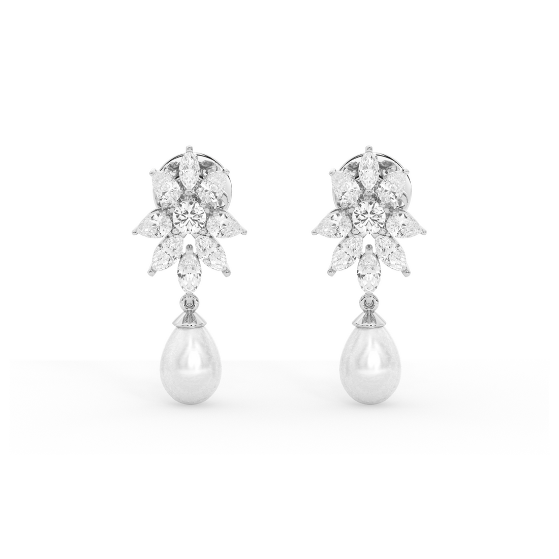 Modern Quintessence Pearl Drop Earrings