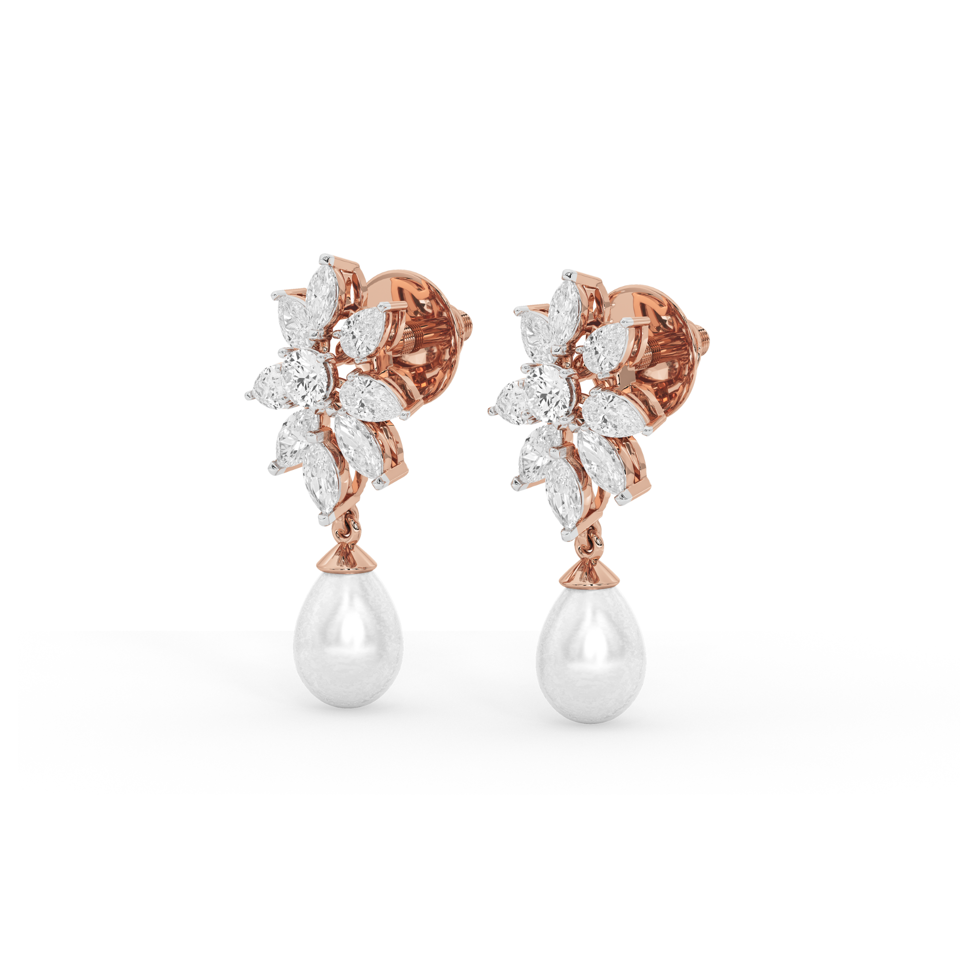 Modern Quintessence Pearl Drop Earrings