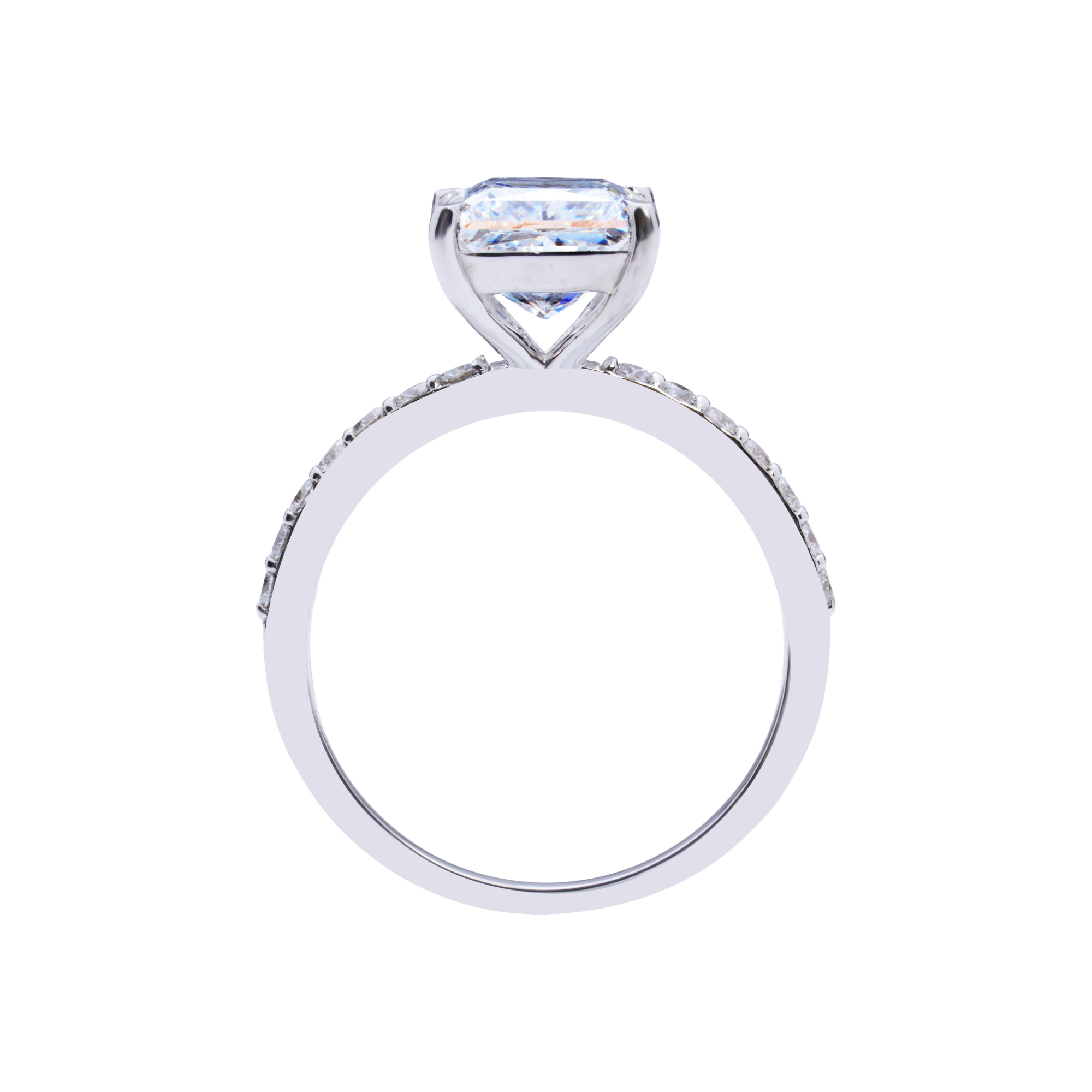 2 CT Dazzling Princess-cut Diamond Ring