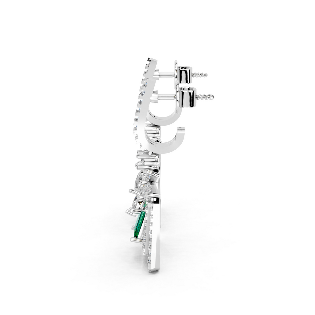 Verdant Foliage Square Diamond Drops