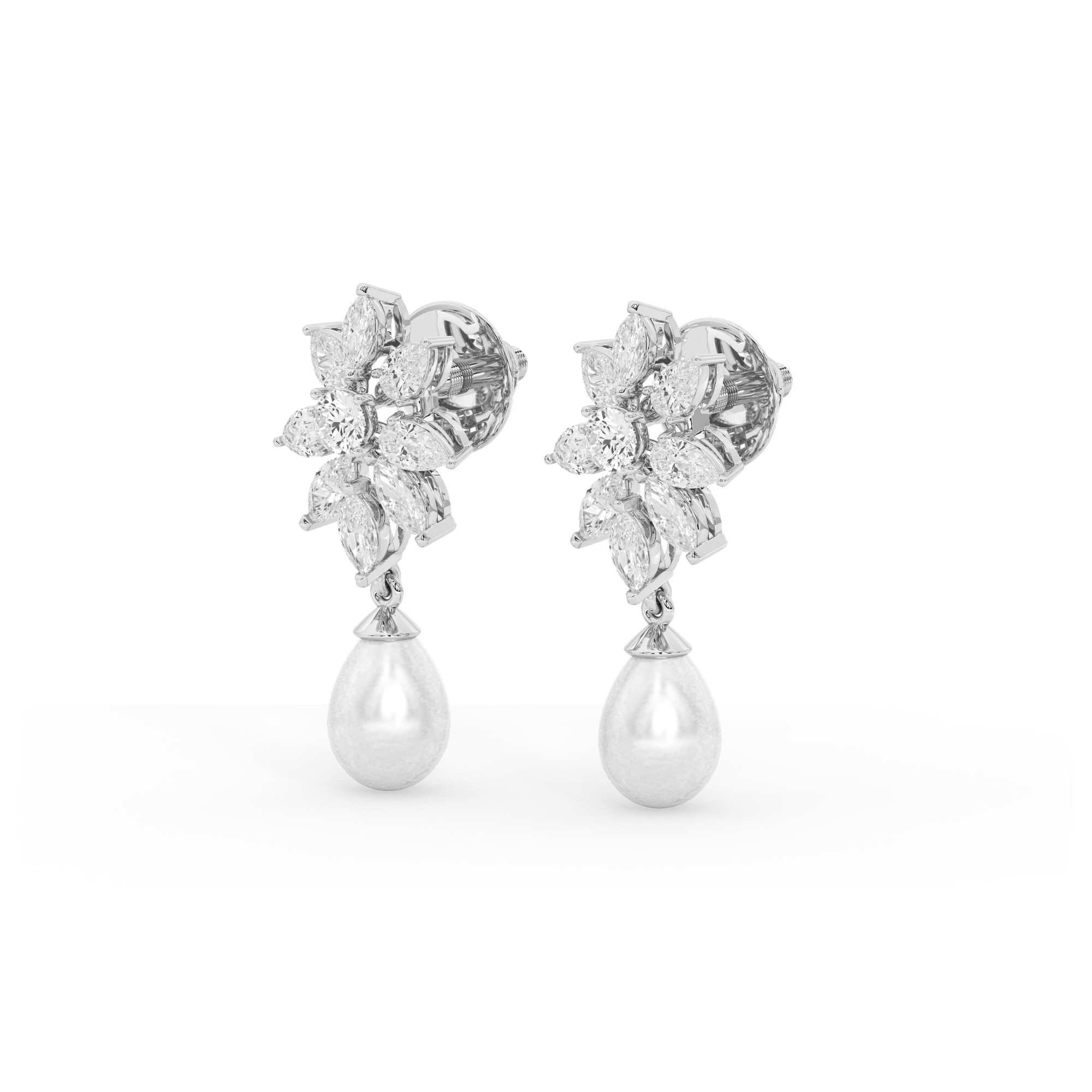 Modern Quintessence Pearl Drop Earrings