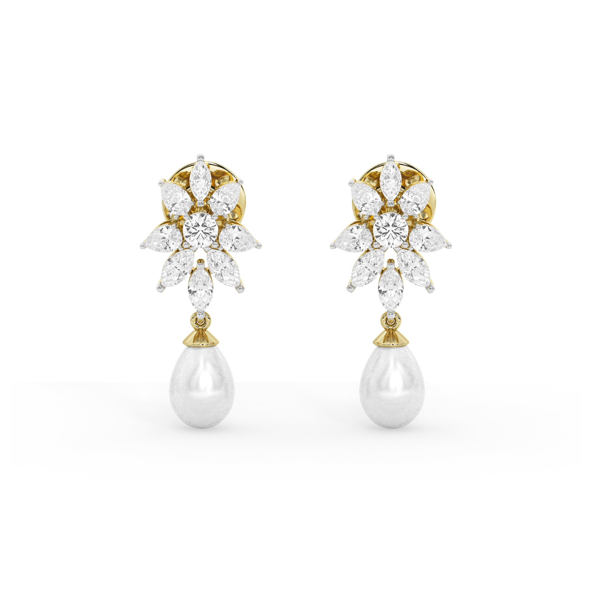 Modern Quintessence Pearl Drop Earrings