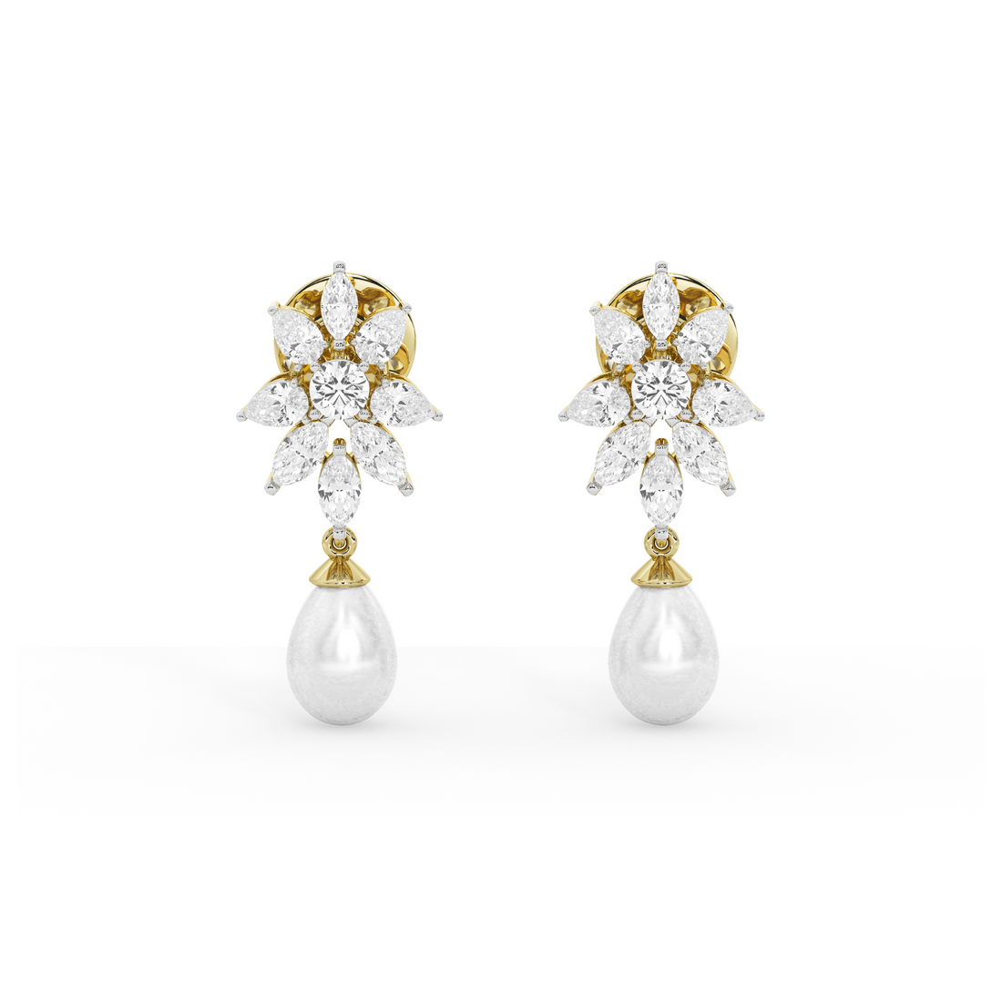 Modern Quintessence Pearl Drop Earrings