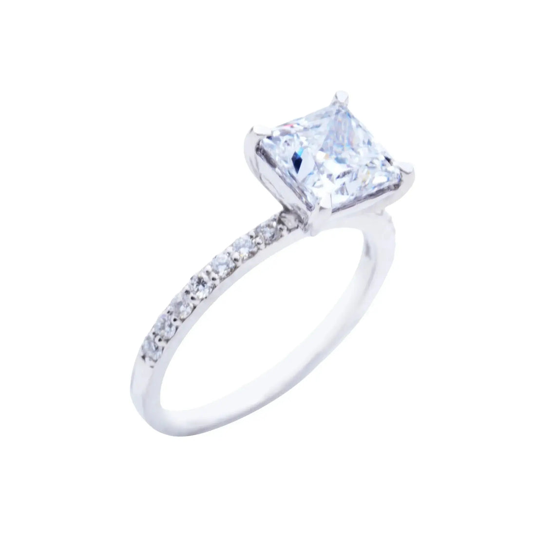 2 CT Dazzling Princess-cut Diamond Ring