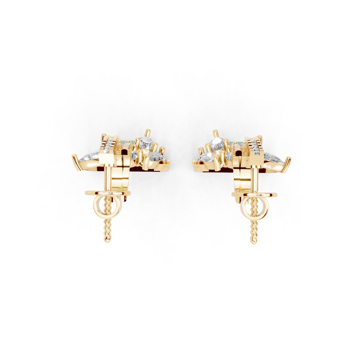 Verdant Foliage Square Diamond Drops