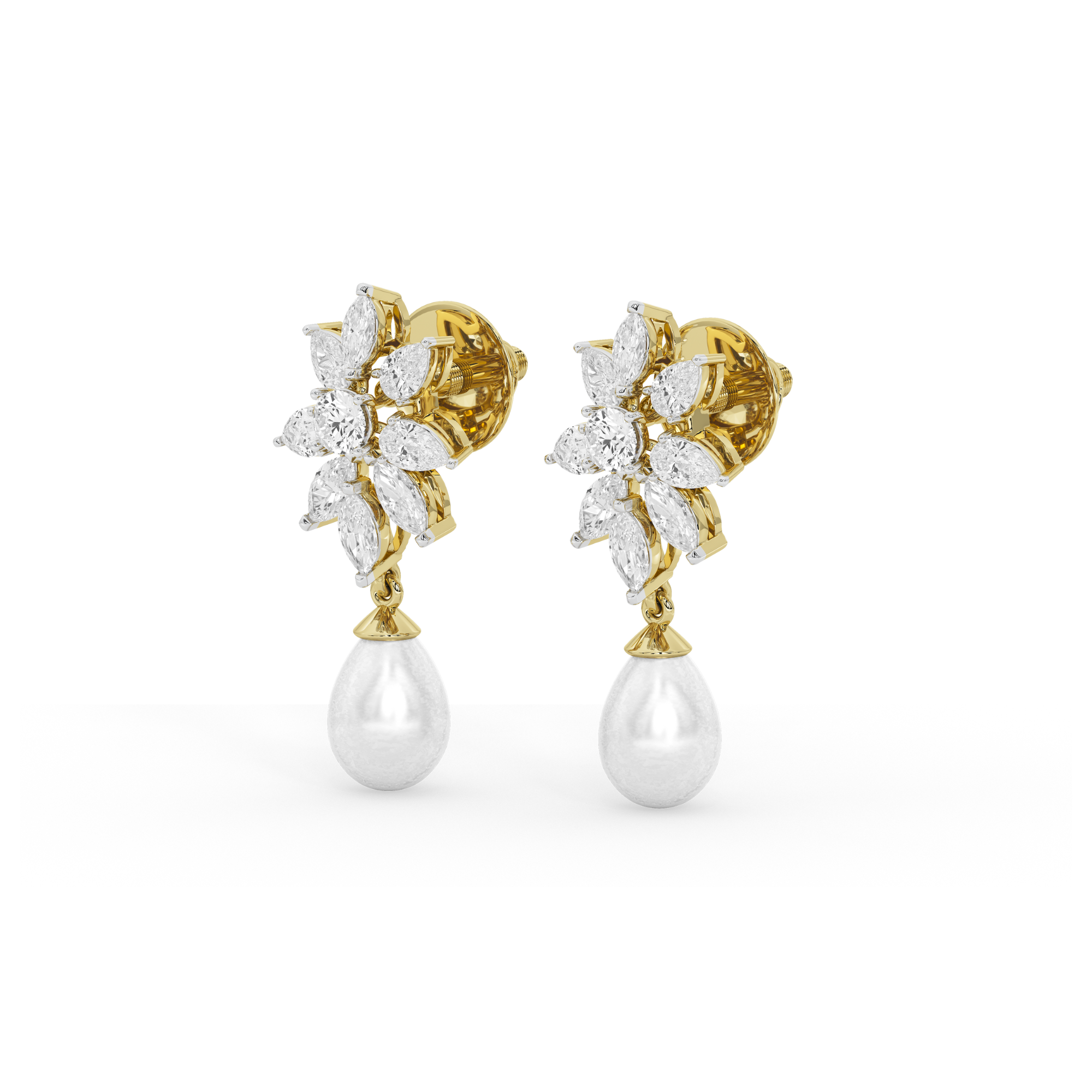 Modern Quintessence Pearl Drop Earrings