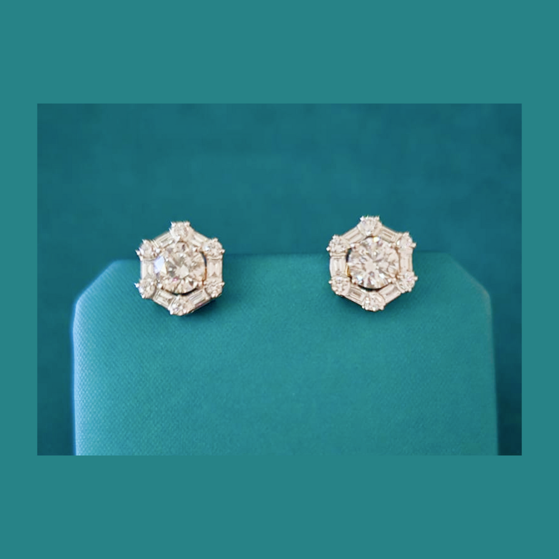 Geneviève Hexa Diamond Studs