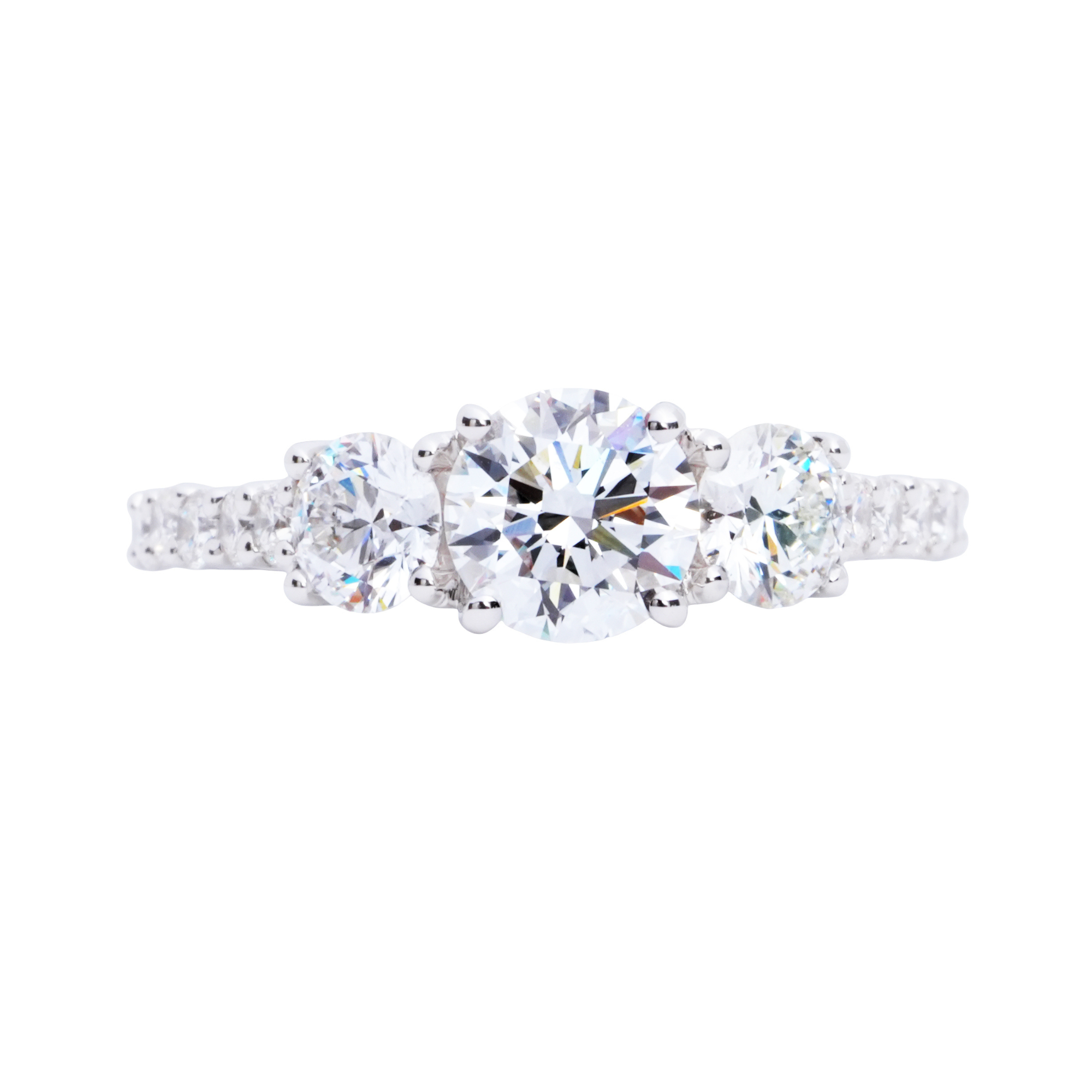 Cleopatra's Charm 3 Stone Diamond Ring