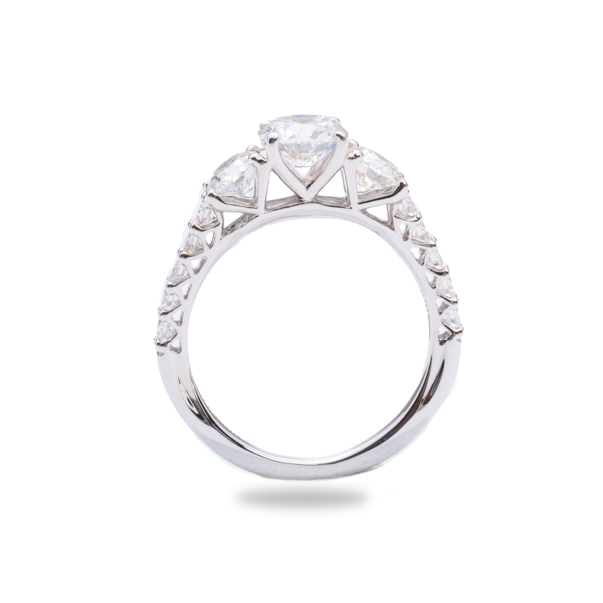 Cleopatra's Charm 3 Stone Diamond Ring
