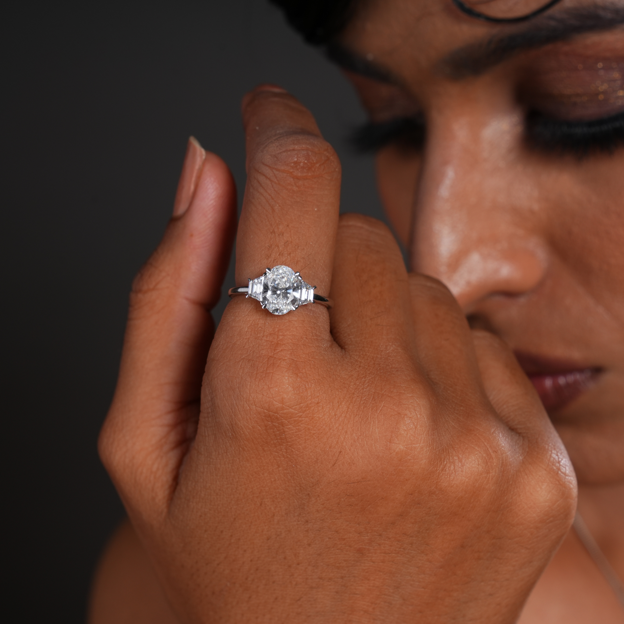 Rosamund Oval Diamond Engagement Ring