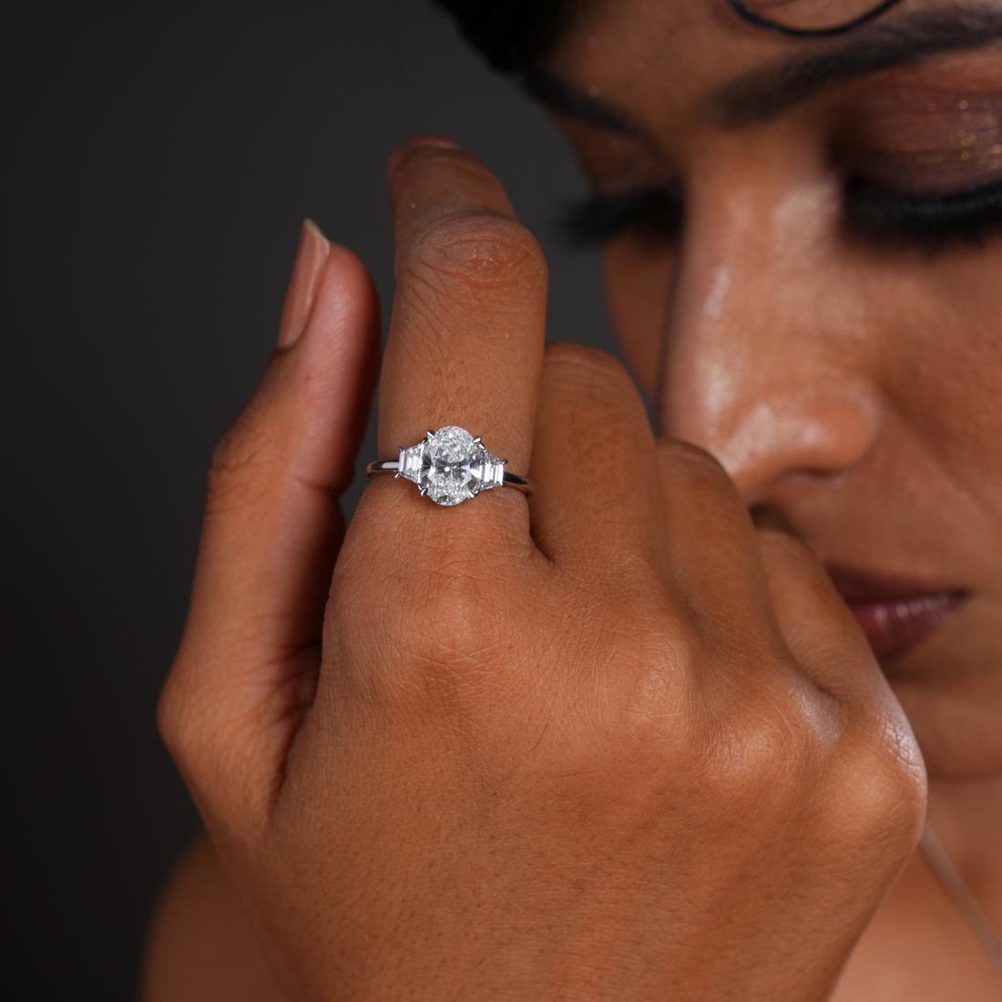 Rosamund Oval Diamond Engagement Ring