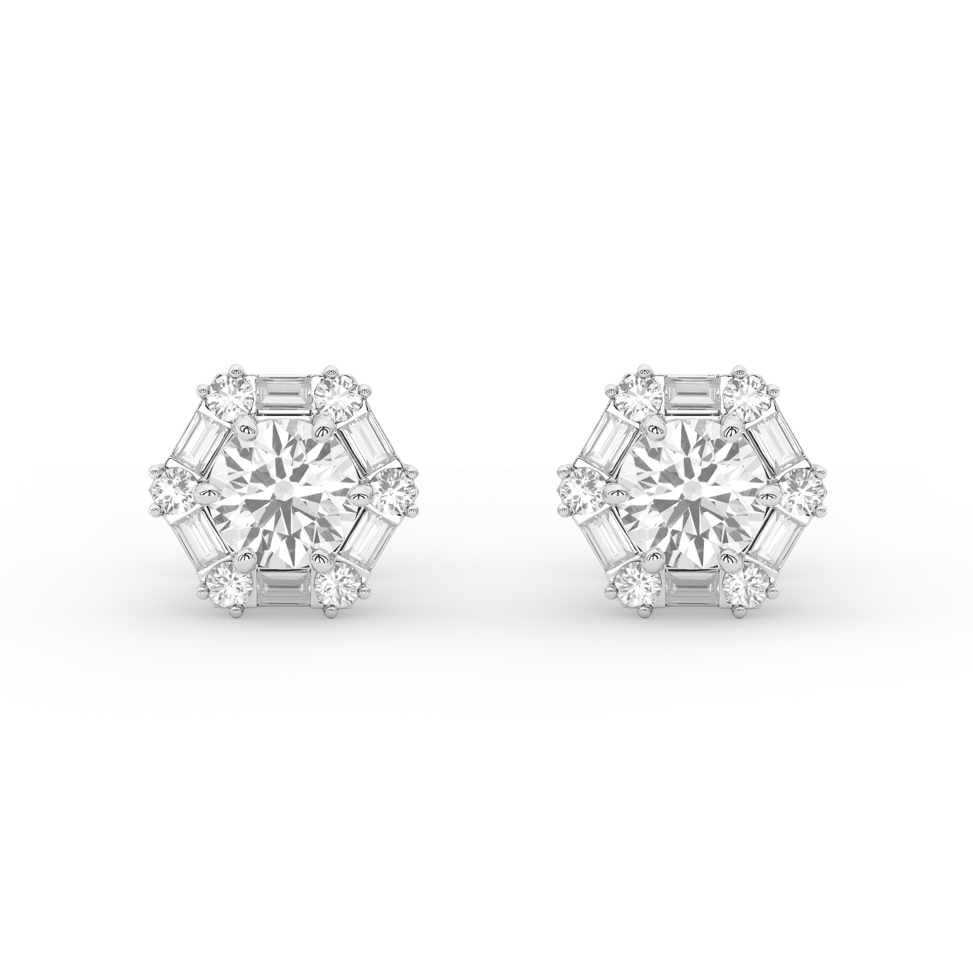 Julia Diamond Studs with Detachable Jacket