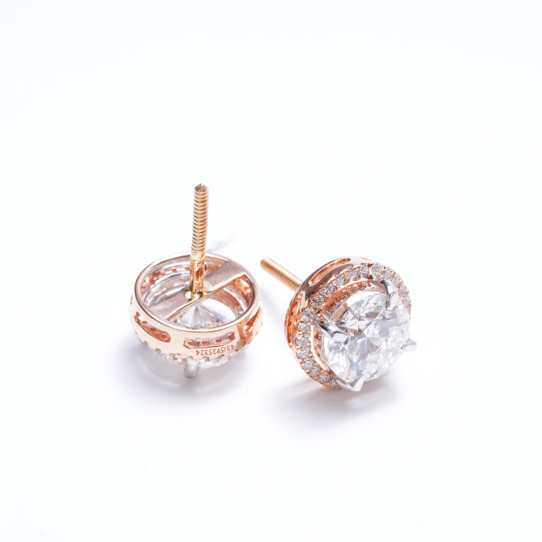 Ares Noir 1.5 Carat Halo Diamond Studs