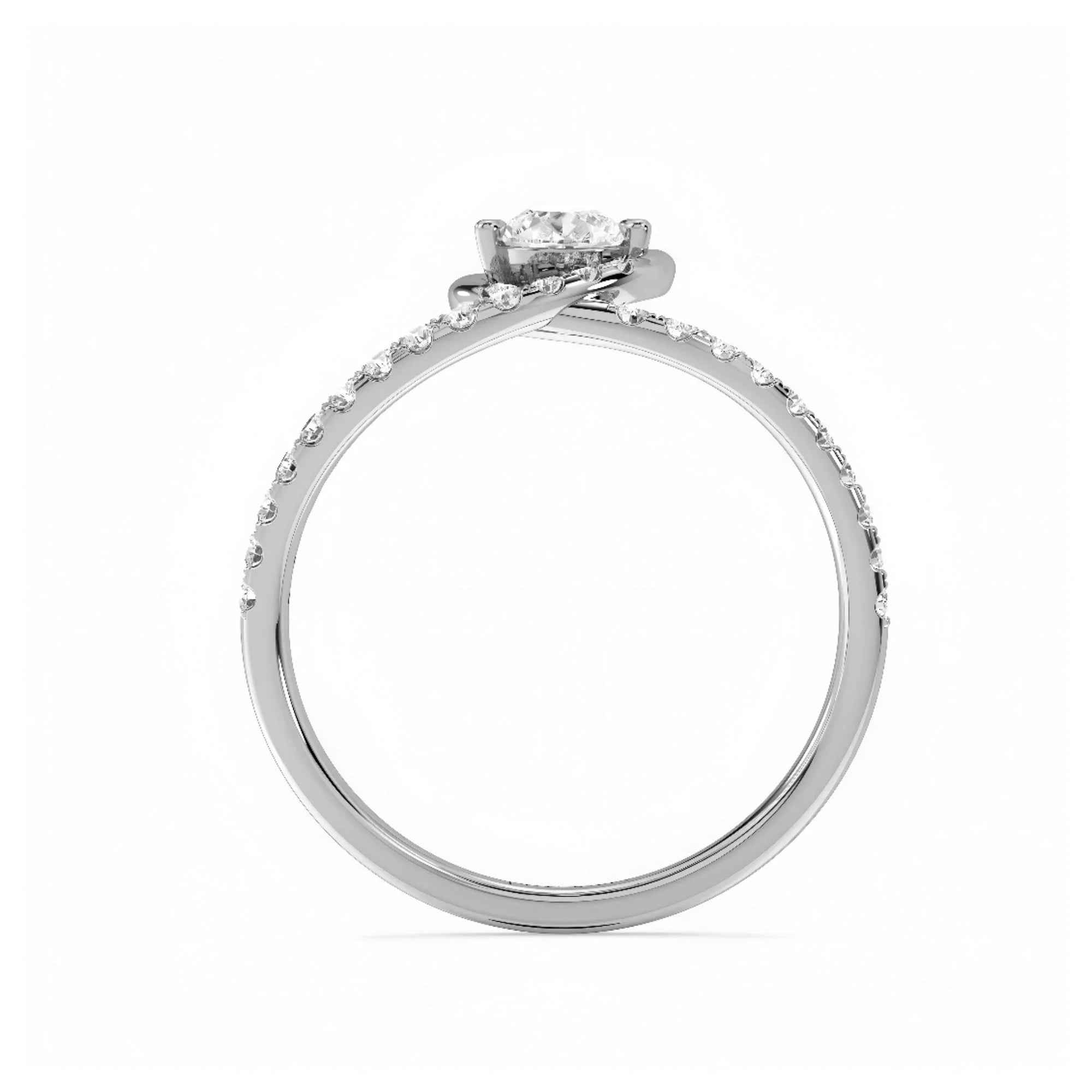 Poised Pear Diamond Ring