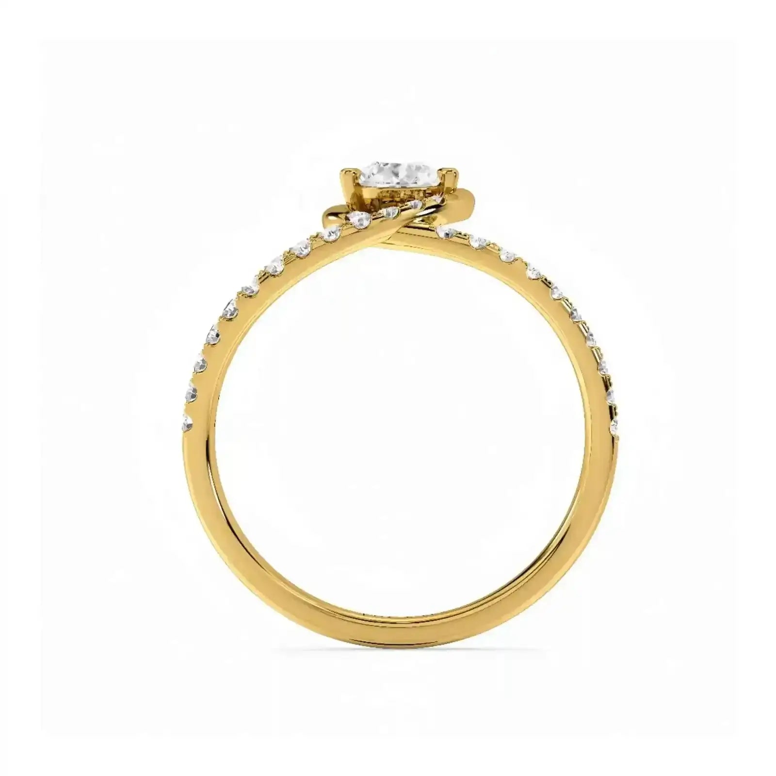Poised Pear Diamond Ring