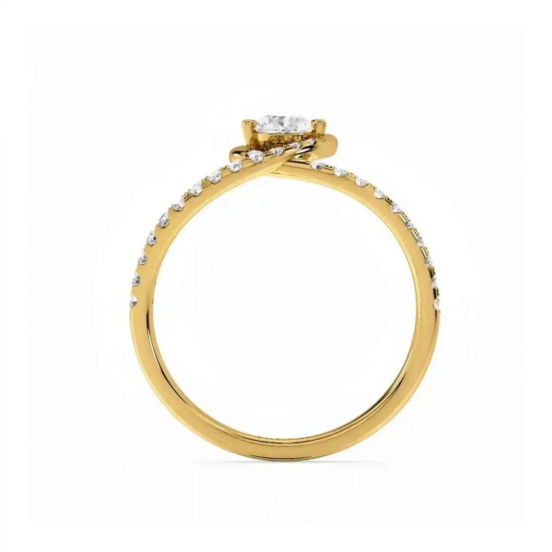 Poised Pear Diamond Ring